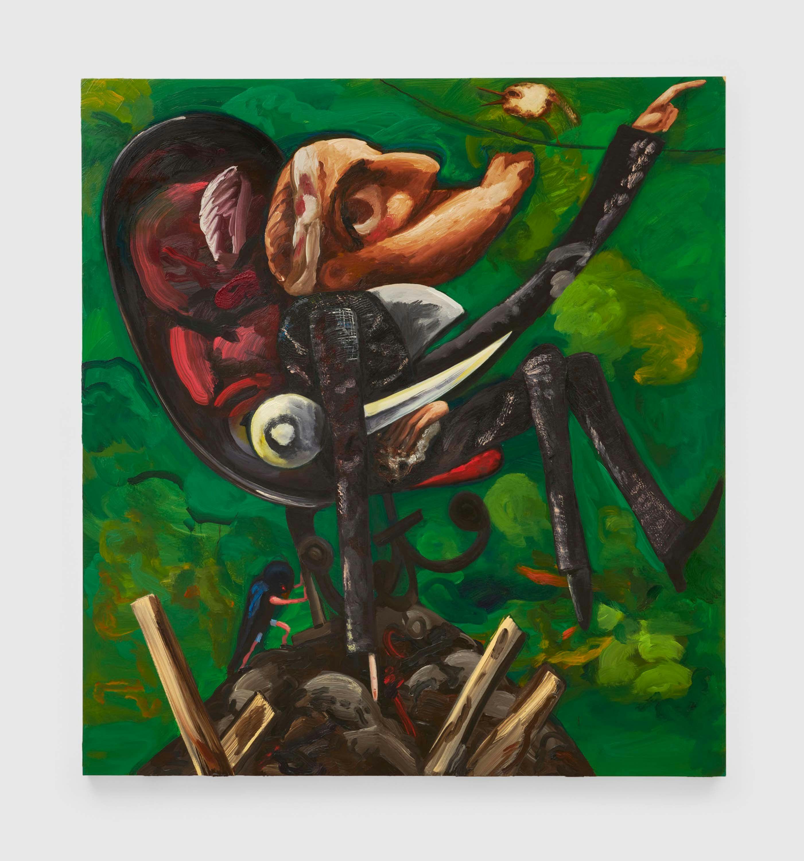A painting by Dana Schutz, titled The Victor, dated 2020.