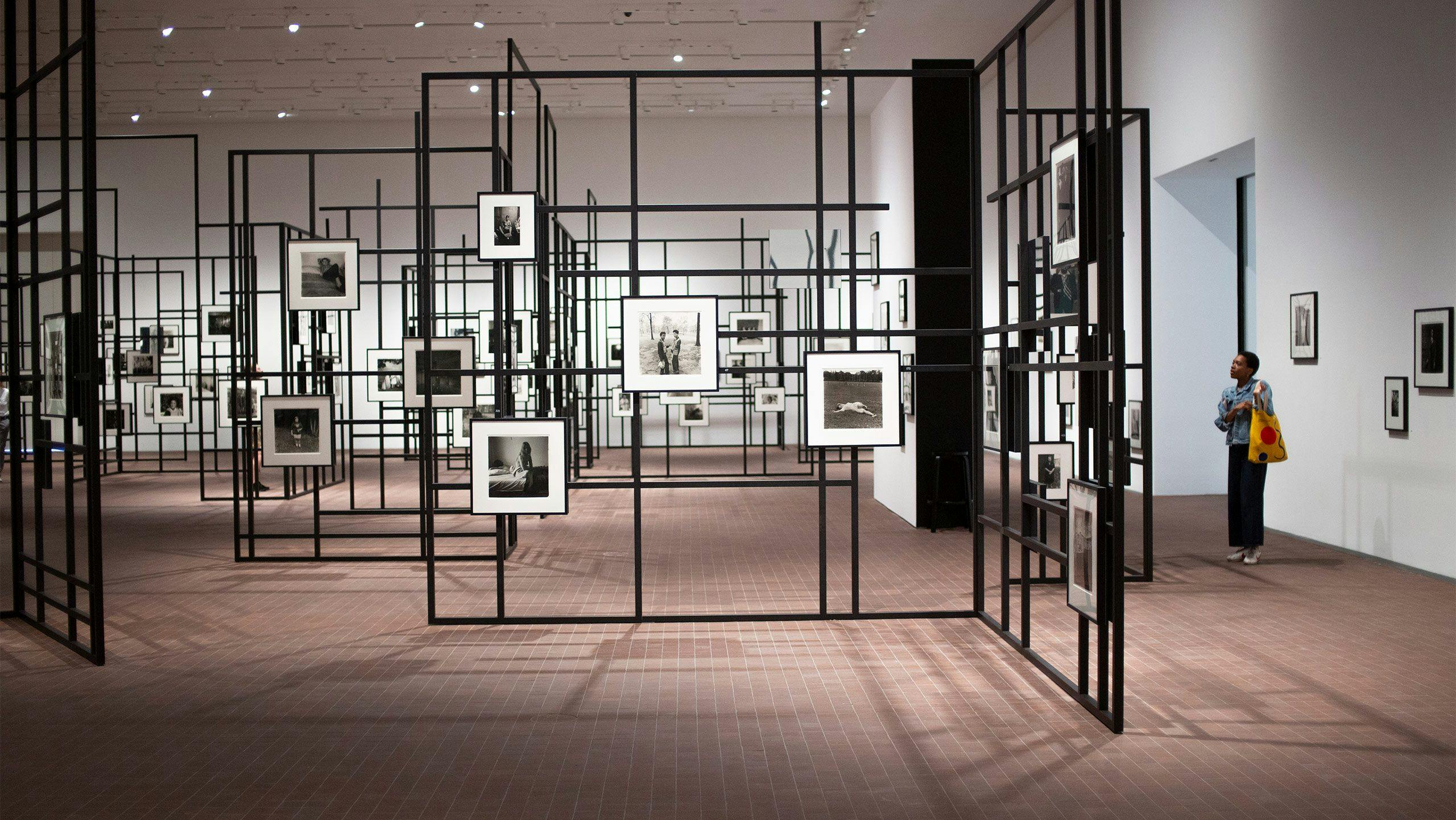 Installation view of an exhibition titled Diane Arbus: Constellation, at LUMA Arles, France.