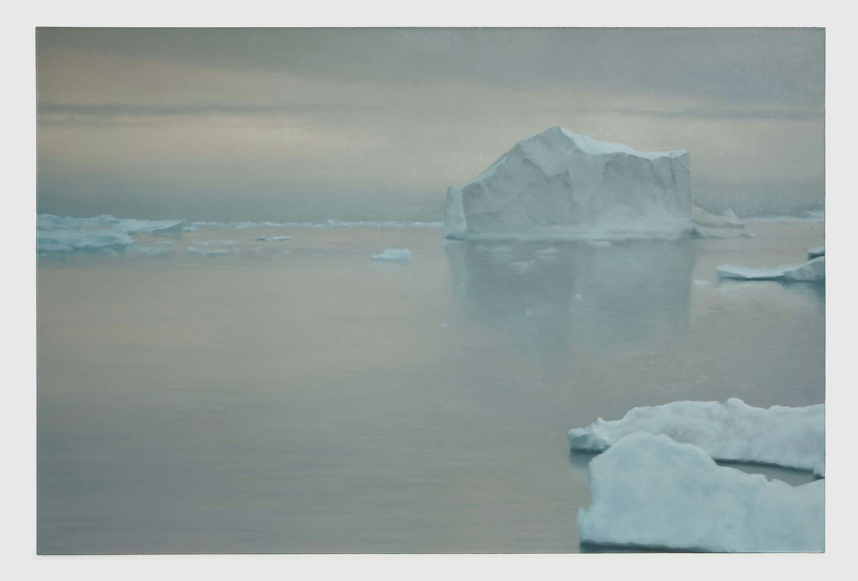 A painting by Gerhard Richter, titled Eisberg (Iceberg), dated 1982.