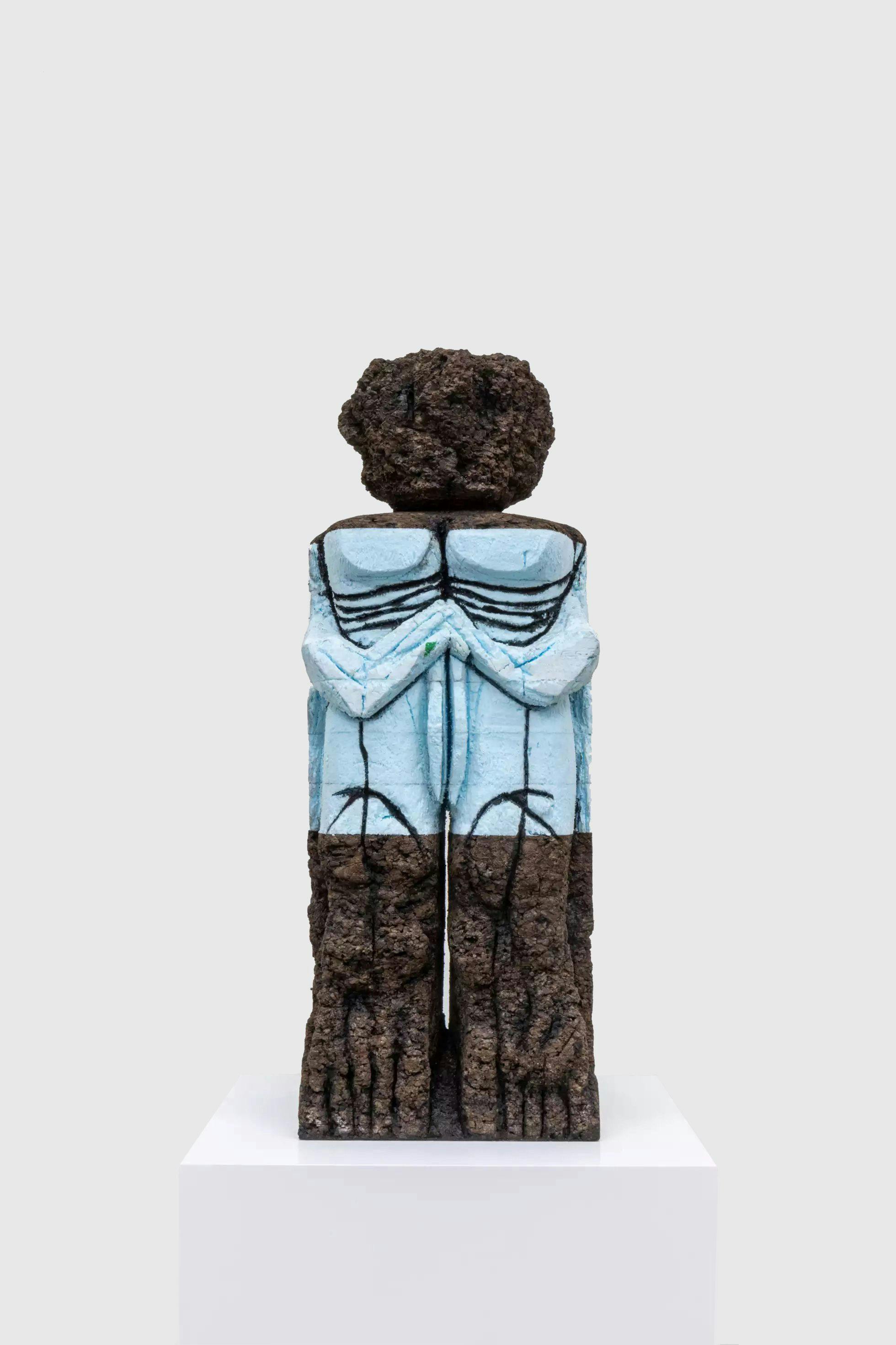 A sculpture titled comeback by Huma Bhabha, dated 2020