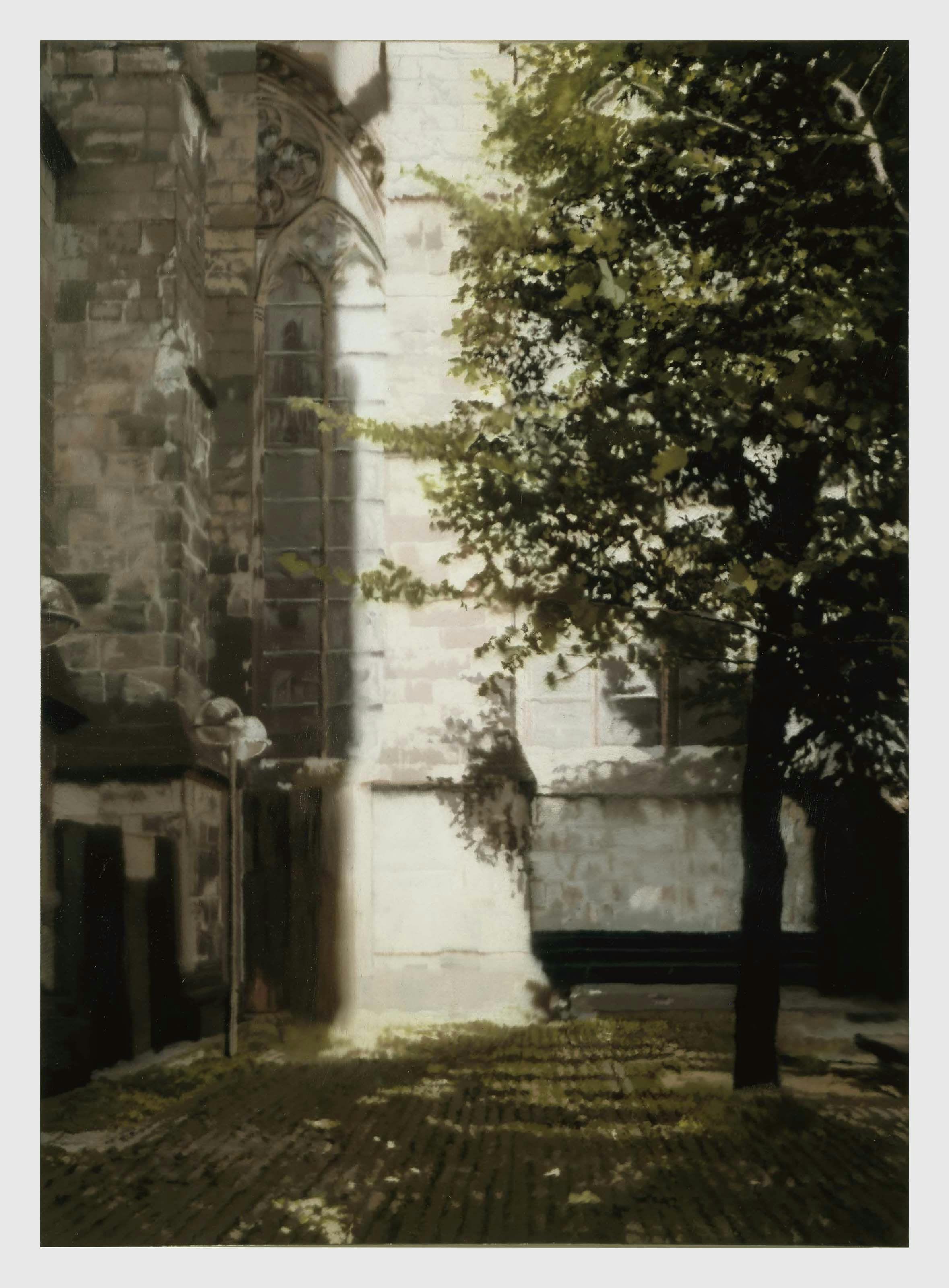 A painting by Gerhard Richter, titled ﻿Domecke (Cathedral Corner), dated 1987.