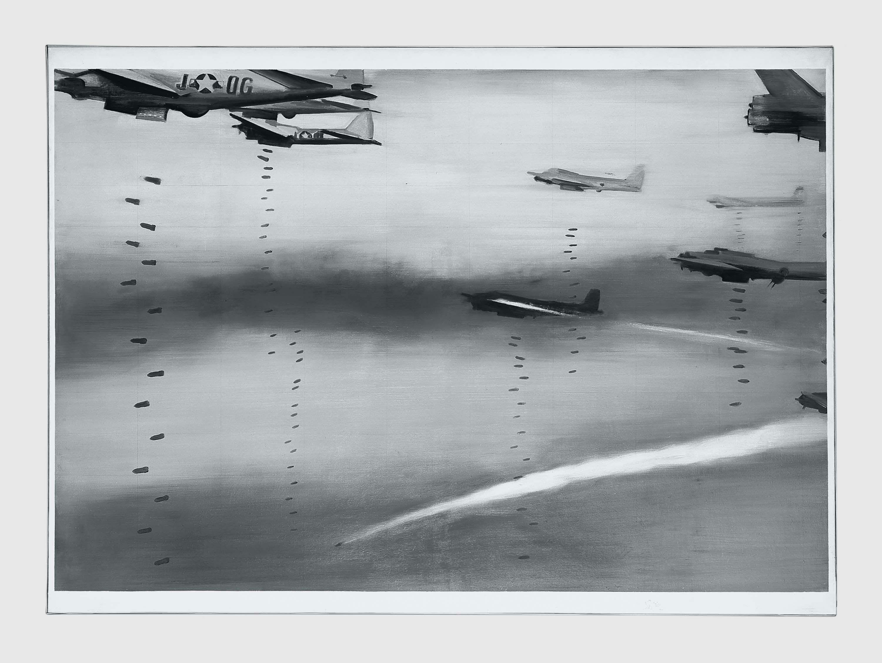 A painting by Gerhard Richter, titled Bomber (Bombers), dated 1963.