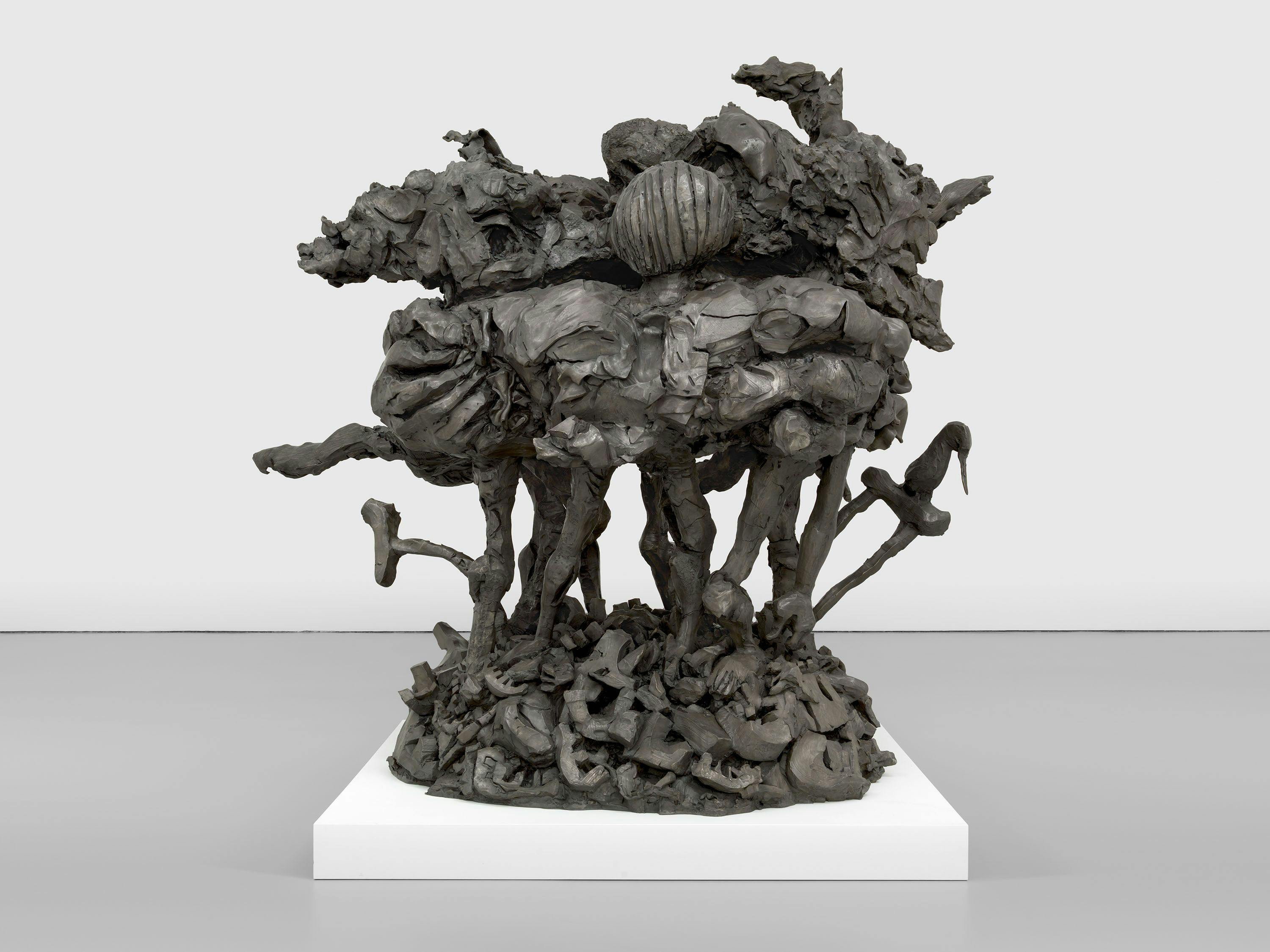 A sculpture by Dana Schutz, titled Sea Group, dated 2022.