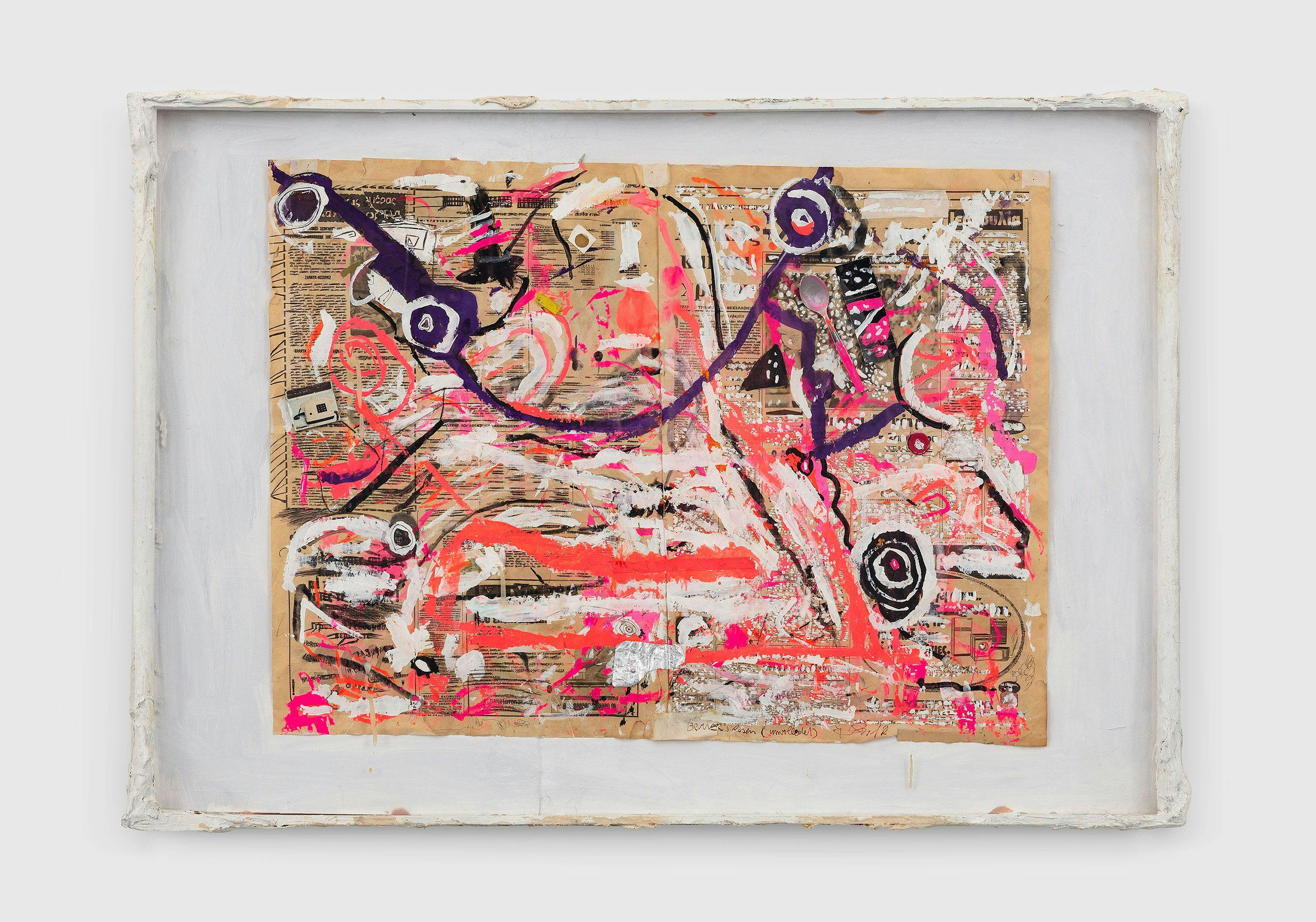 A work on paper by Franz West, titled Brower's Rosen (unvollendet) (Brower's Roses [uncompleted]), dated 1982.
