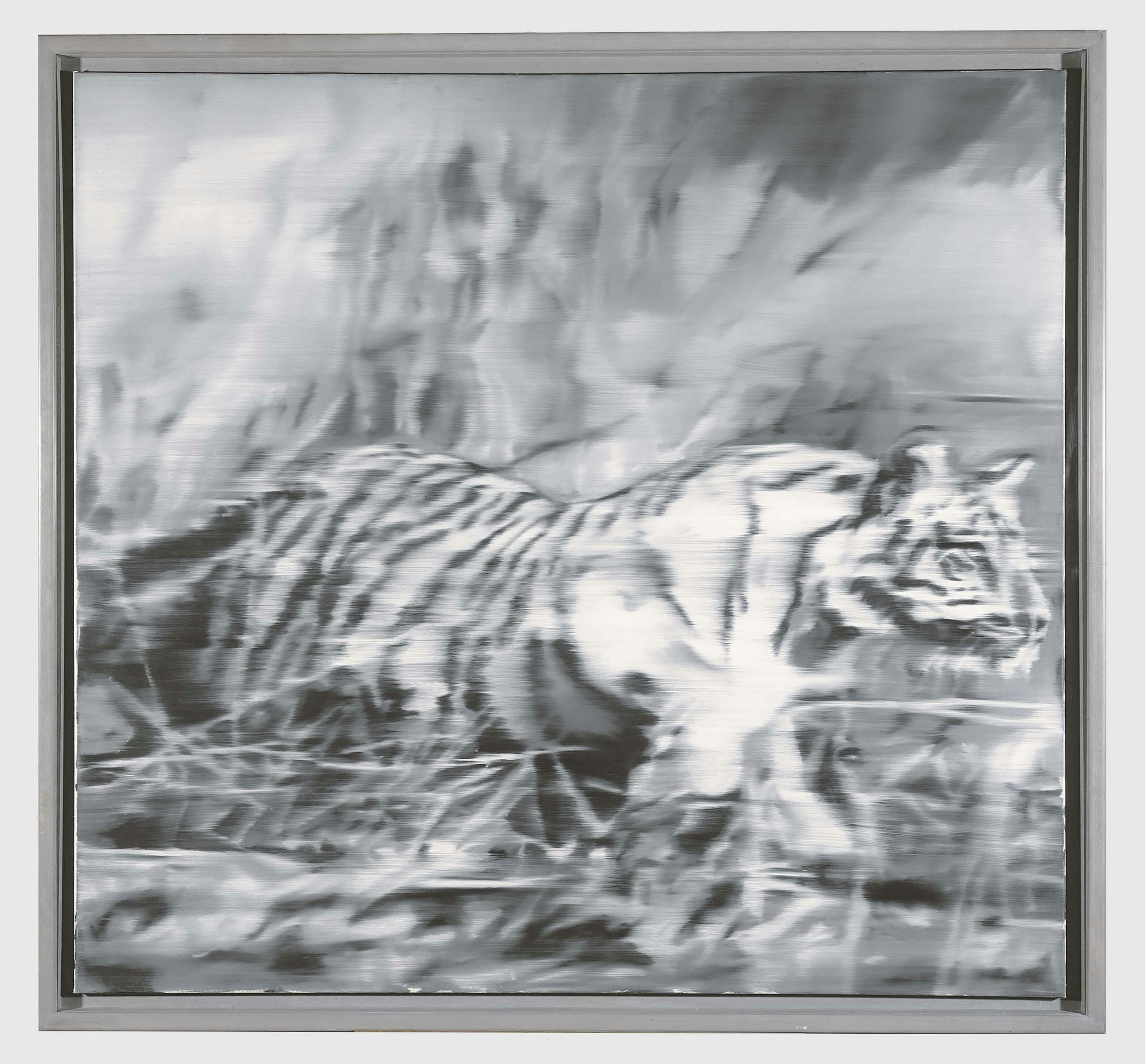 A painting by Gerhard Richter, titled Tiger, dated 1965.