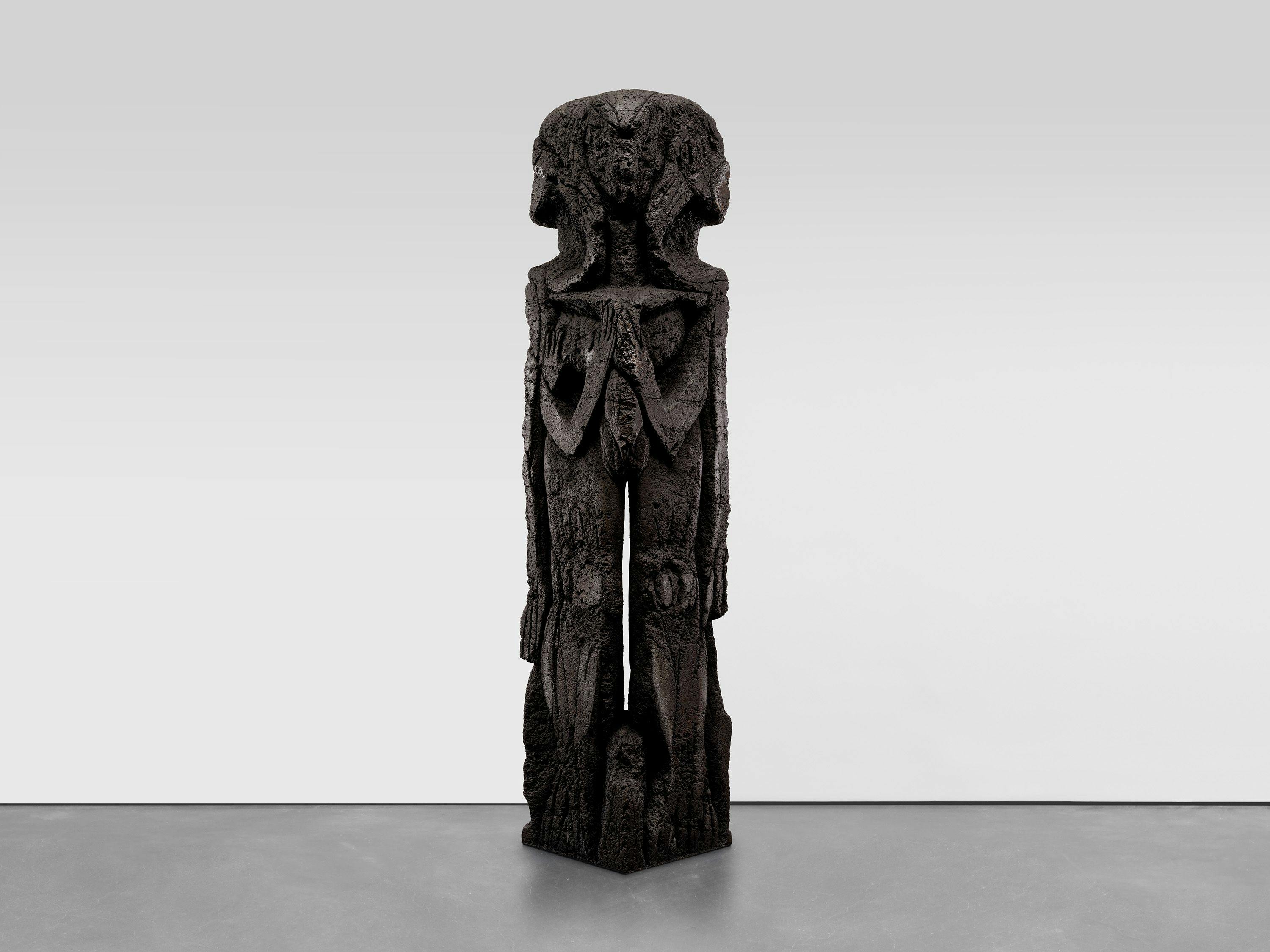 A sculpture by Huma Bhabha, titled ﻿Maybe Nothing Maybe Everything, dated 2024.