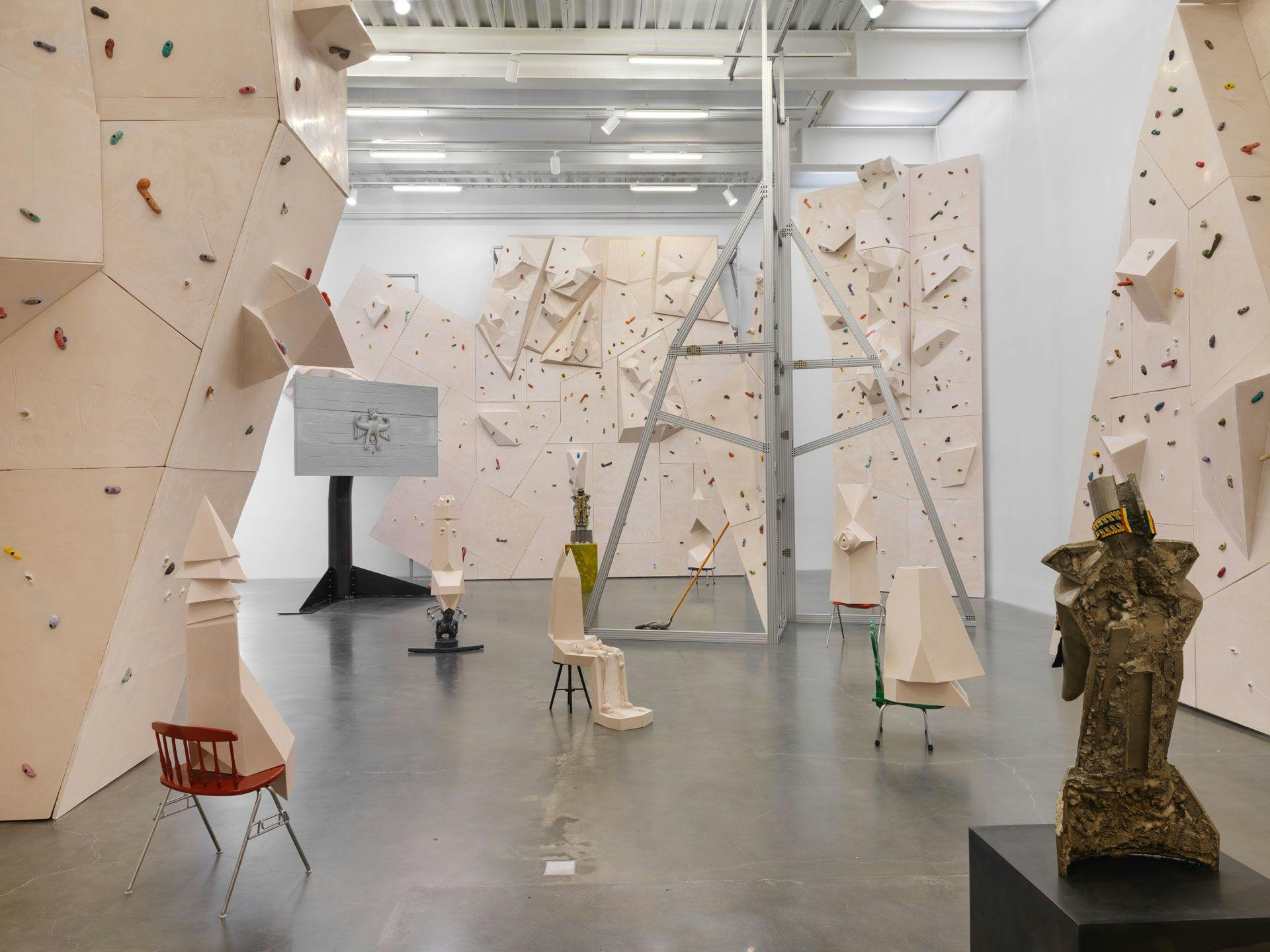 Installation view of the exhibition Alps, by Andra Ursuta, at the New Museum in New York, dated 2016.