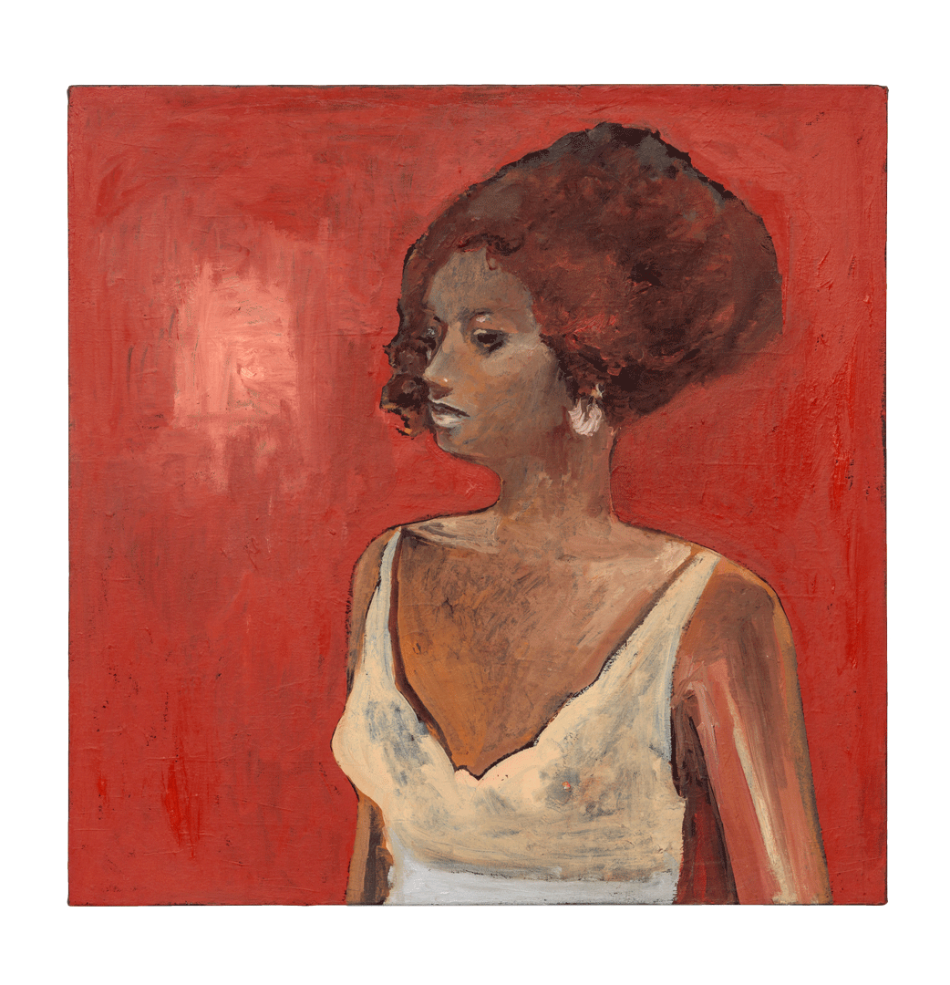 A painting by Noah Davis, titled Karon, dated 2008.