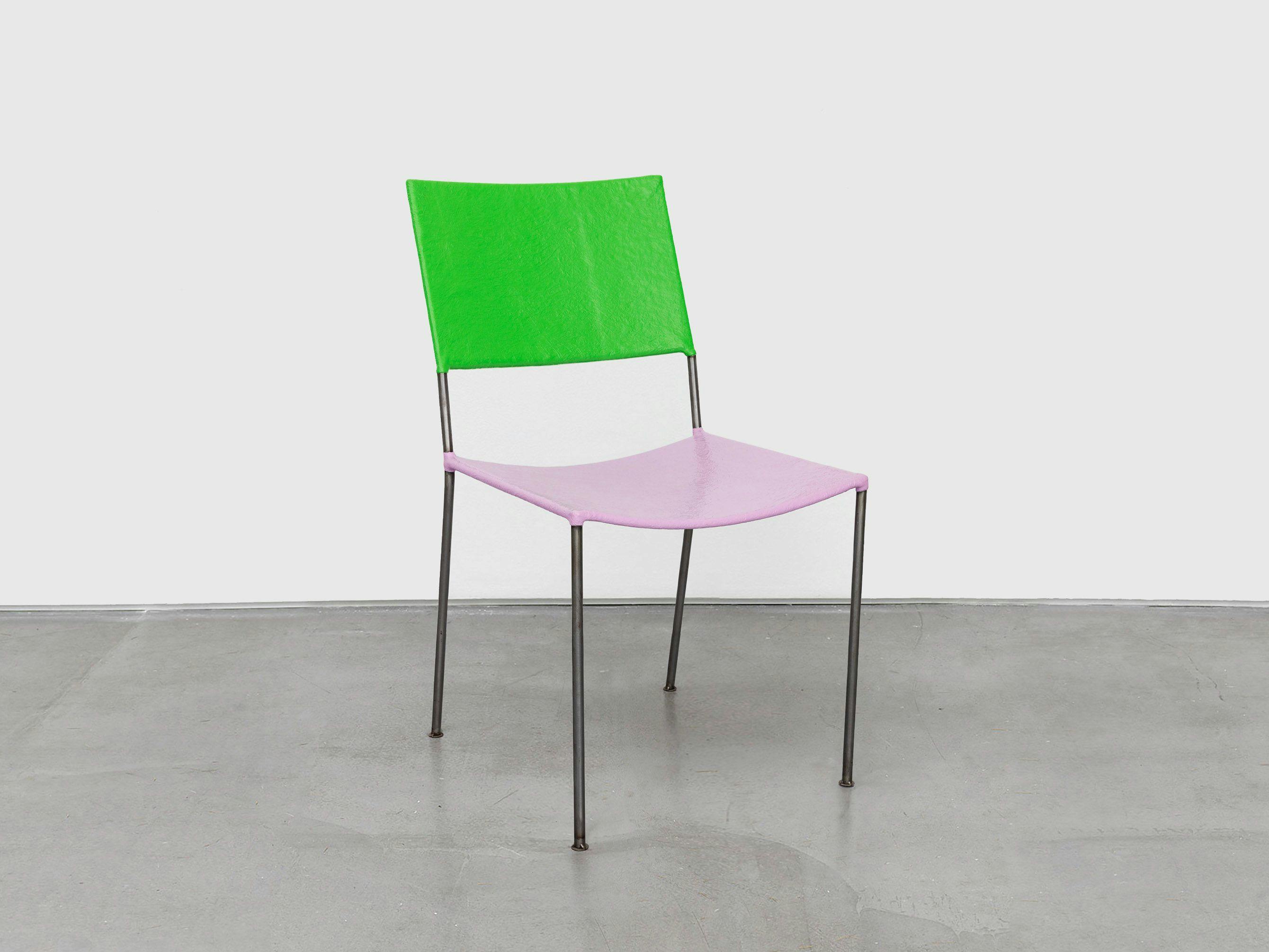 A furniture by Franz West, titled ﻿Künstlerstuhl (Artist's Chair), dated in 2006 and 2022.