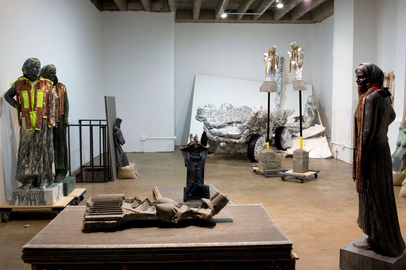 Installation view, Andra Ursuta: Magical Terrorism, at Ramiken Crucible in Brooklyn, dated 2012.