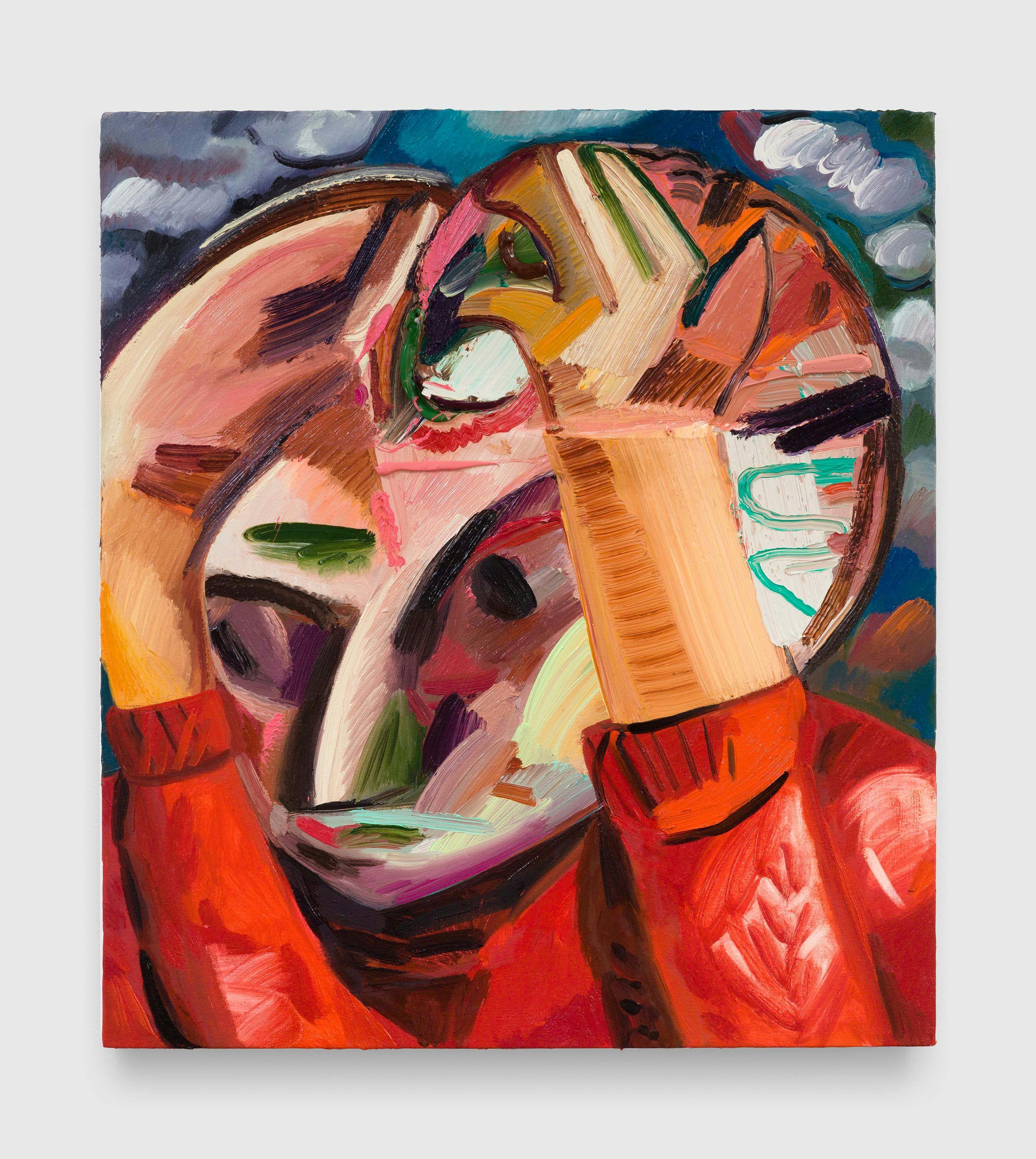 A painting by Dana Schutz, titled To Have a Head, dated 2017.