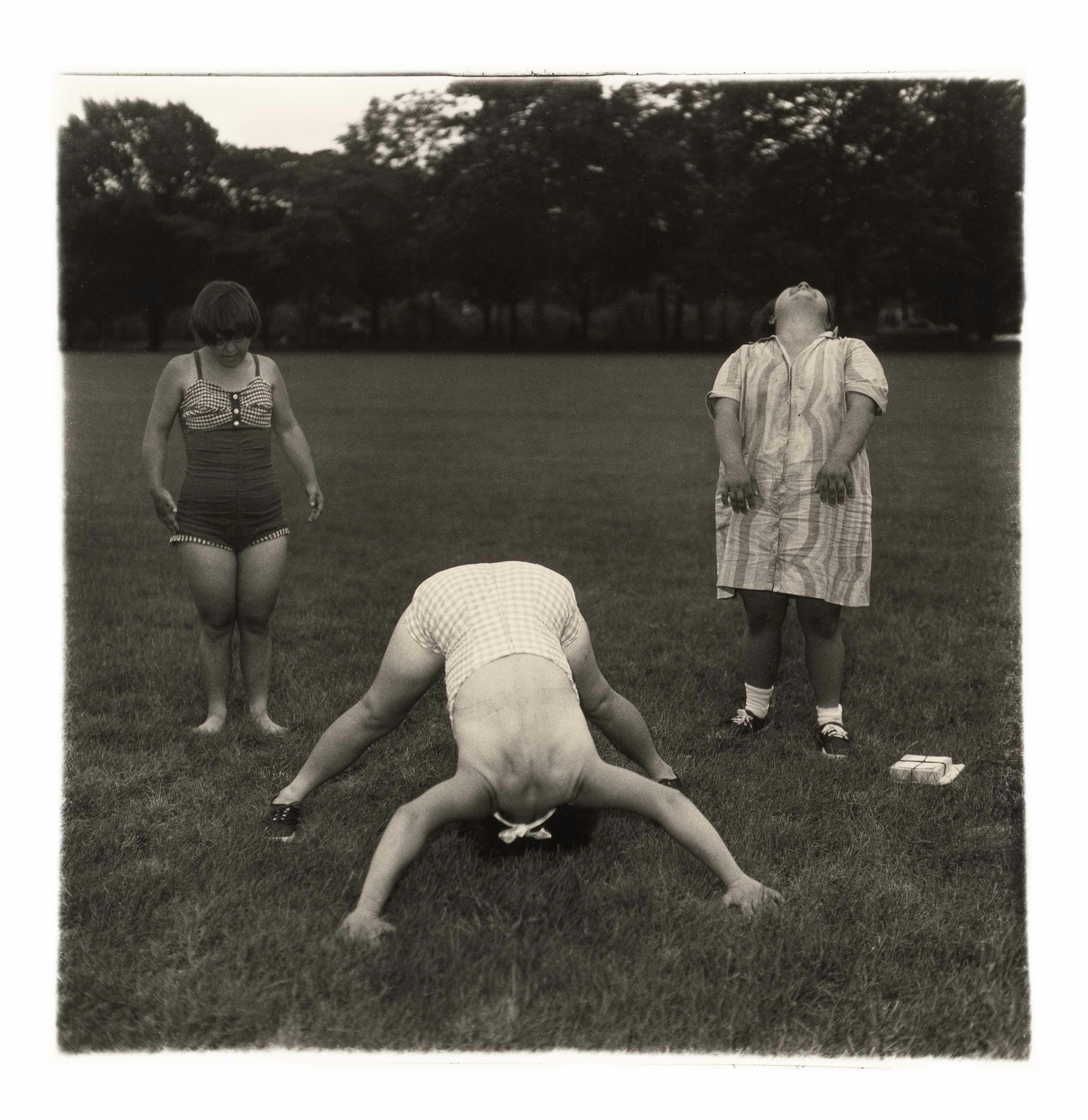 A gelatin silver print by Diane Arbus, titled Untitled (6) 1970-71, dated 1970-1971.