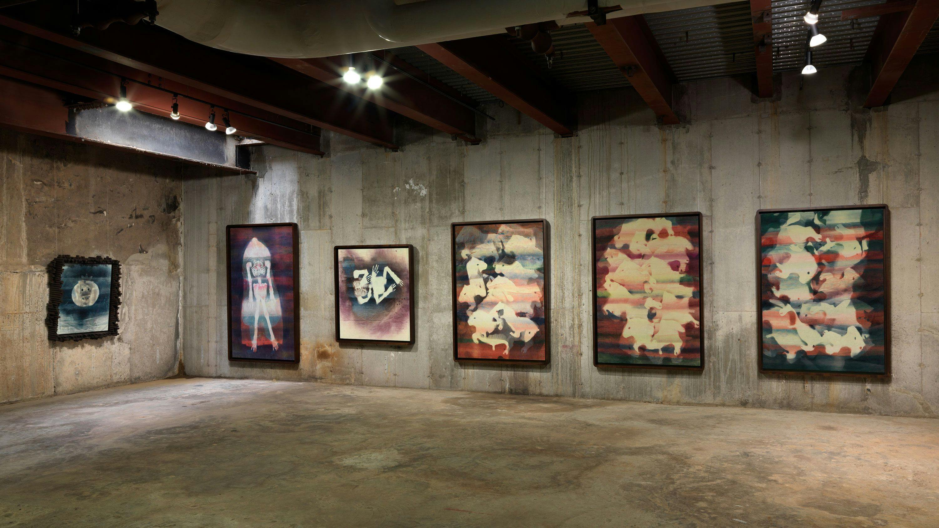 Installation view, Andra Ursuta: Ο Νότος θα εγερθεί ξανα, at Ramiken Crucible in Brooklyn, dated 2015.