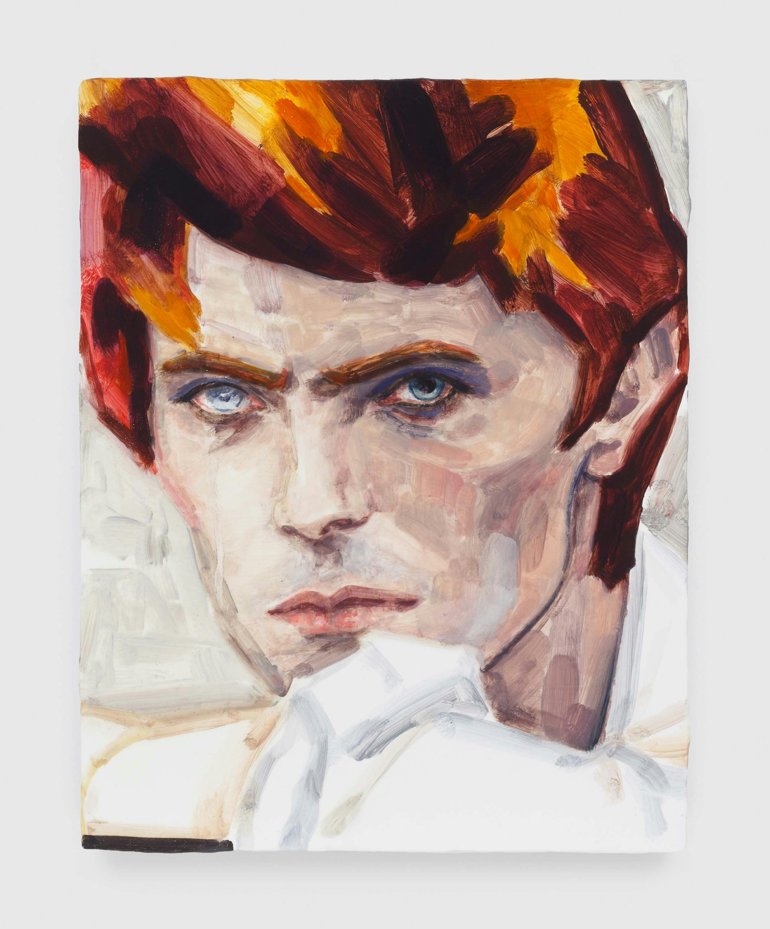 A painting by Elizabeth Peyton, titled David Bowie, dated 2012.