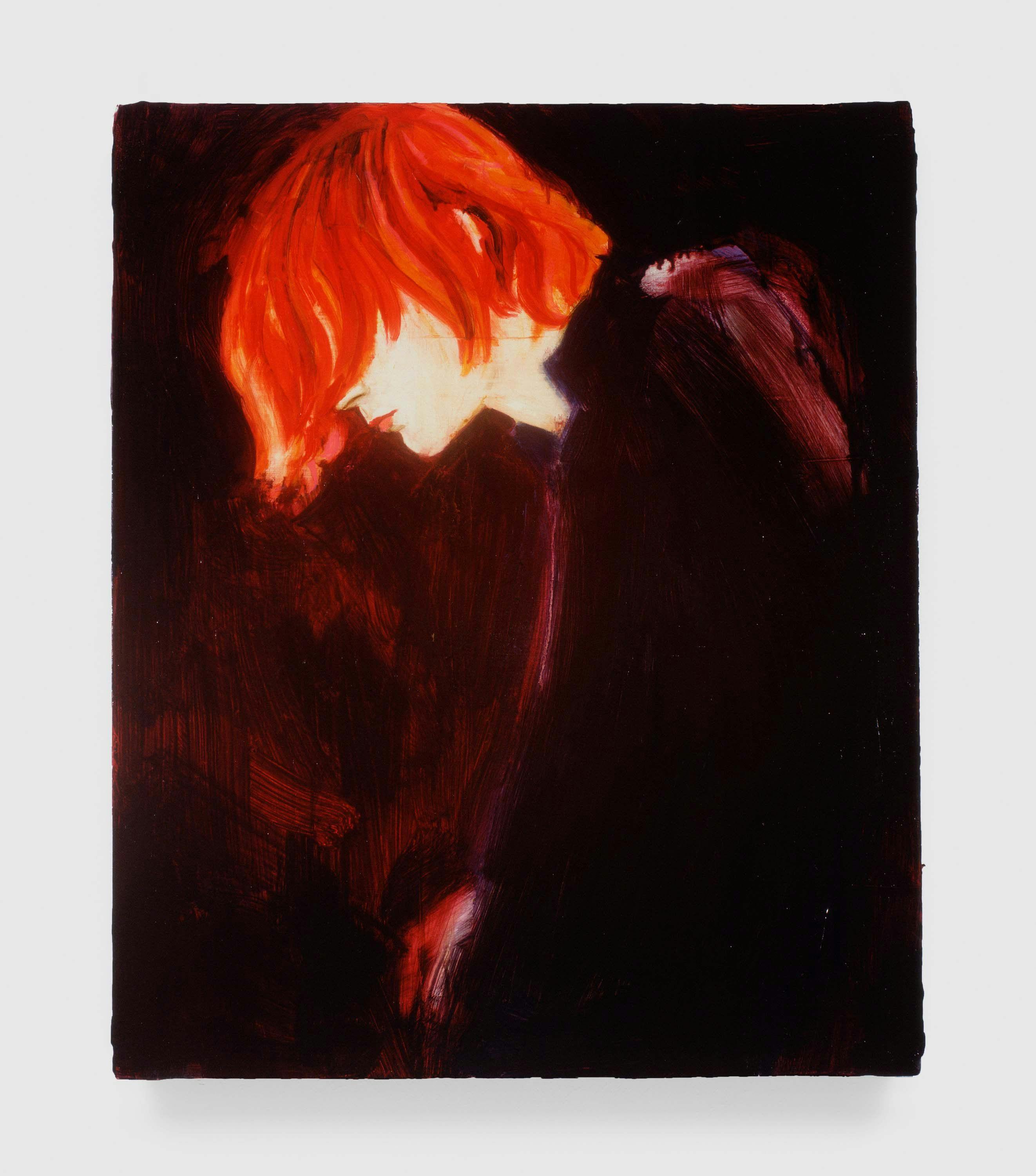 A painting by Elizabeth Peyton, titled Alizarin Kurt, dated 1995.