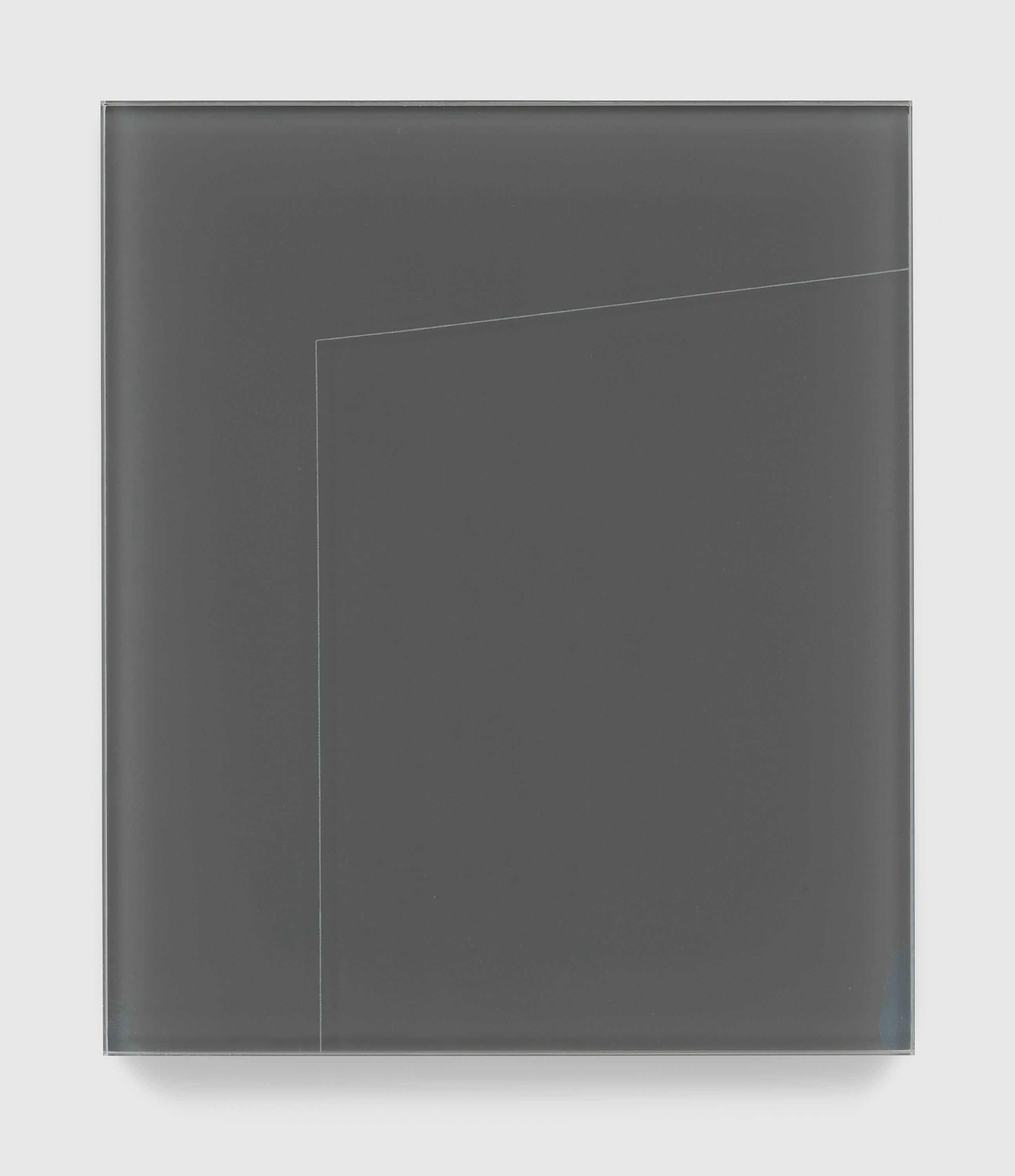 A print by Gerhard Richter, titled Grauer Spiegel, dated 2021.