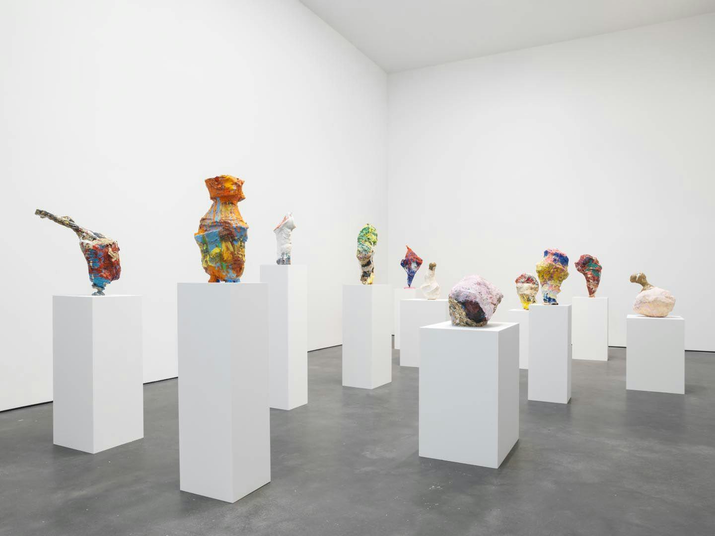 An installation view of the exhibition Franz West, at David Zwirner New York, dated 2014.