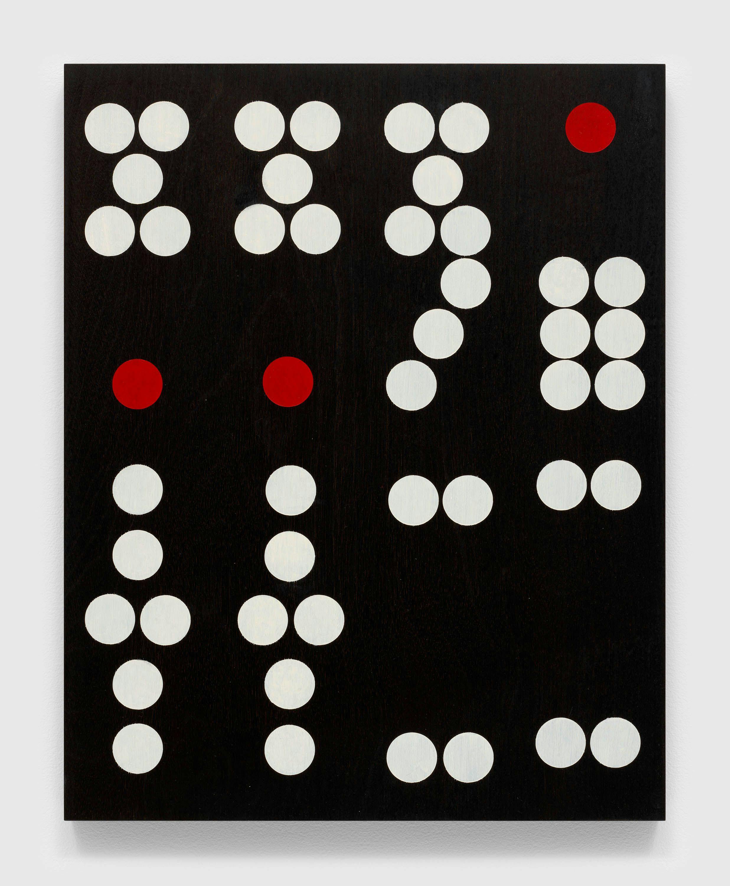 A painting by Sherrie Levine, titled Hong Kong Dominoes: 1-12, dated 2017.