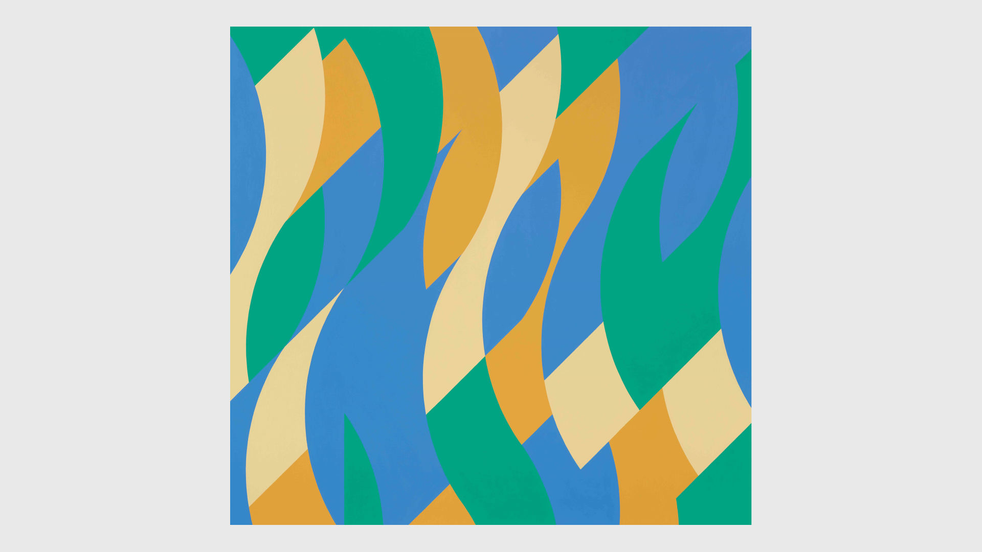 A painting by Bridget Riley, titled Rȇve, dated 1999.