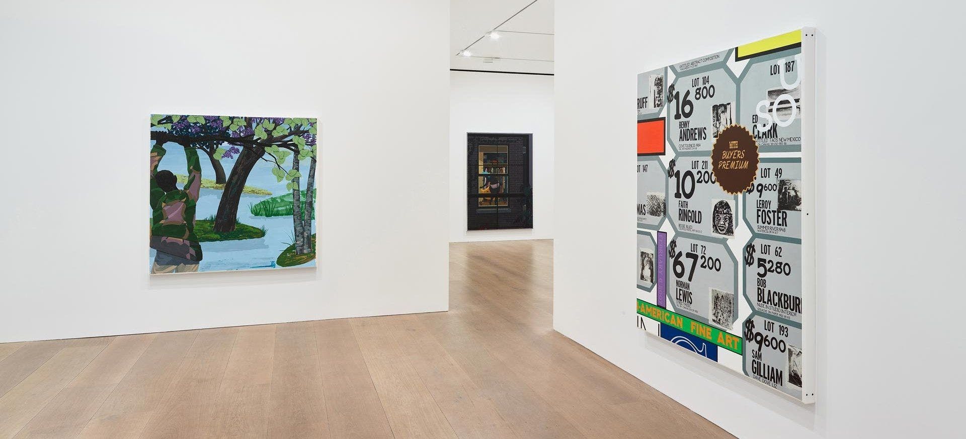 Installation view of the exhibition Toba Khedoori, at David Zwirner in New York, dated 2007. 