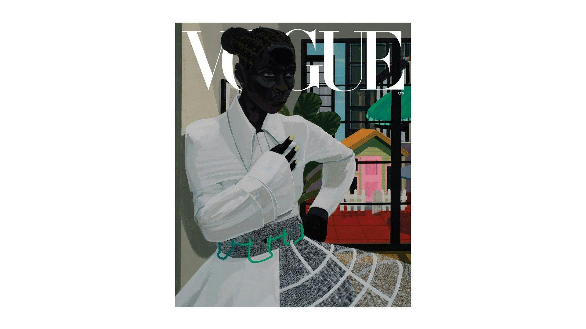 Kerry James Marshall's painting for the September 2020 cover of American Vogue.