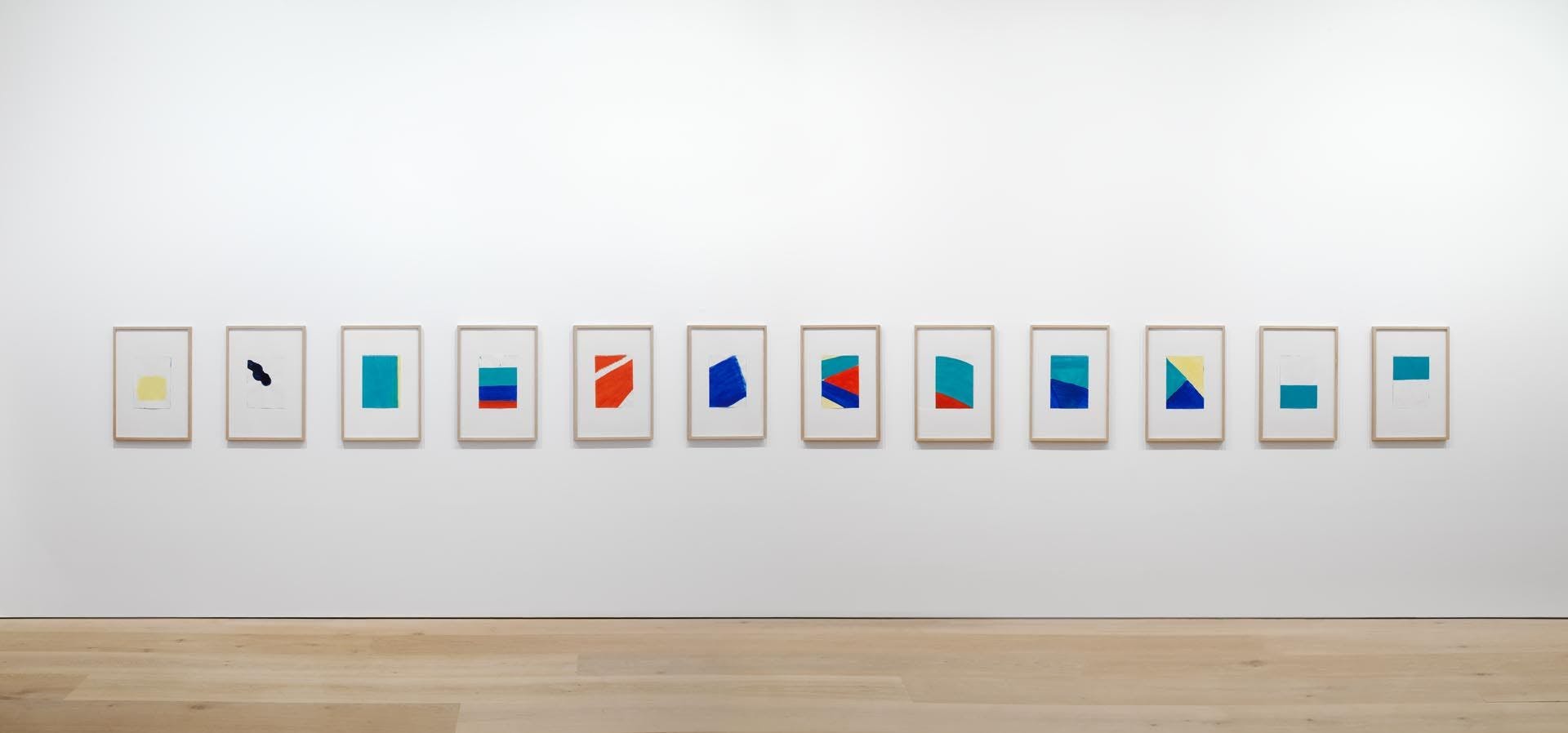 Installation view of the exhibition Palermo: Works on Paper 1976 to 1977, at David Zwirner in New York, dated 2013.