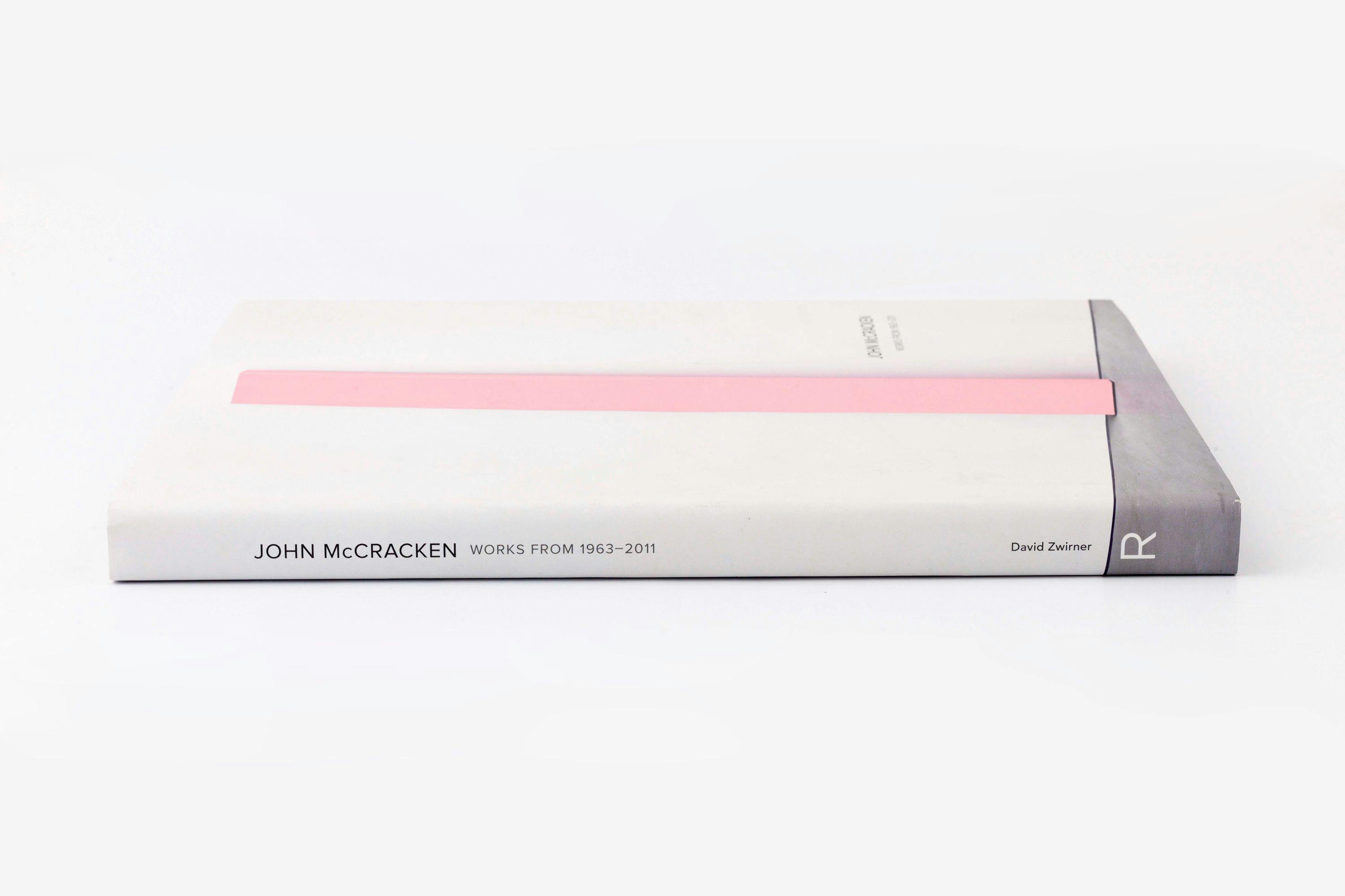 The cover of John McCracken: Works from 1963-2011, published by David Zwirner Books / Radius Books, 2014.