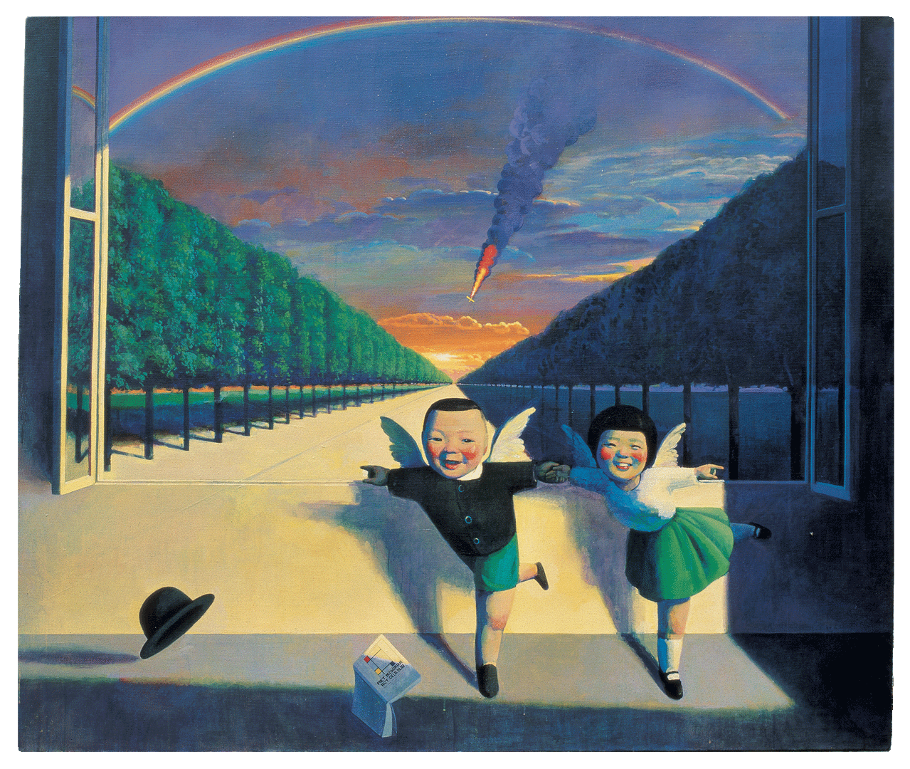 A painting by Liu Ye, titled Bright Road, dated 1995.