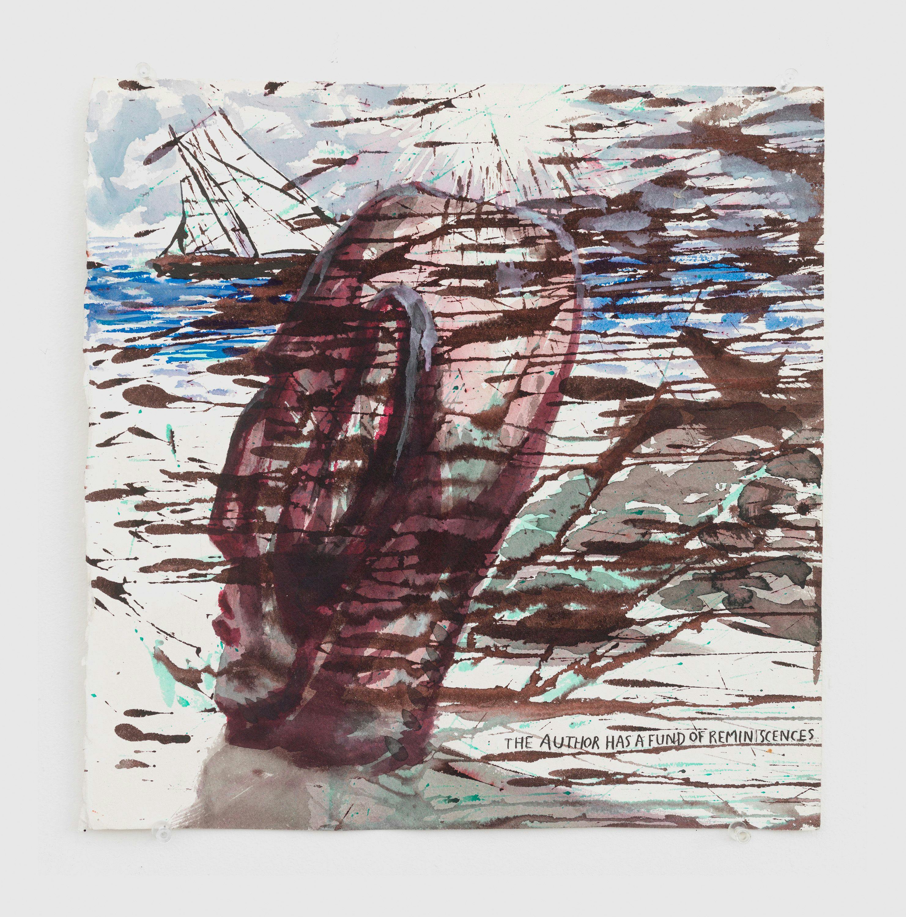 A work on paper by Raymond Pettibon, titled No Title (The author has...), dated 2003.