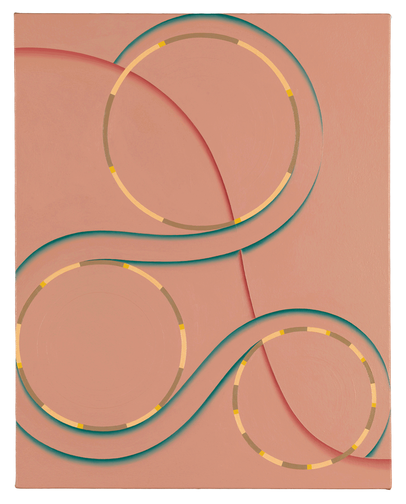 A painting by Tomma Abts, titled Isko, dated 2008.