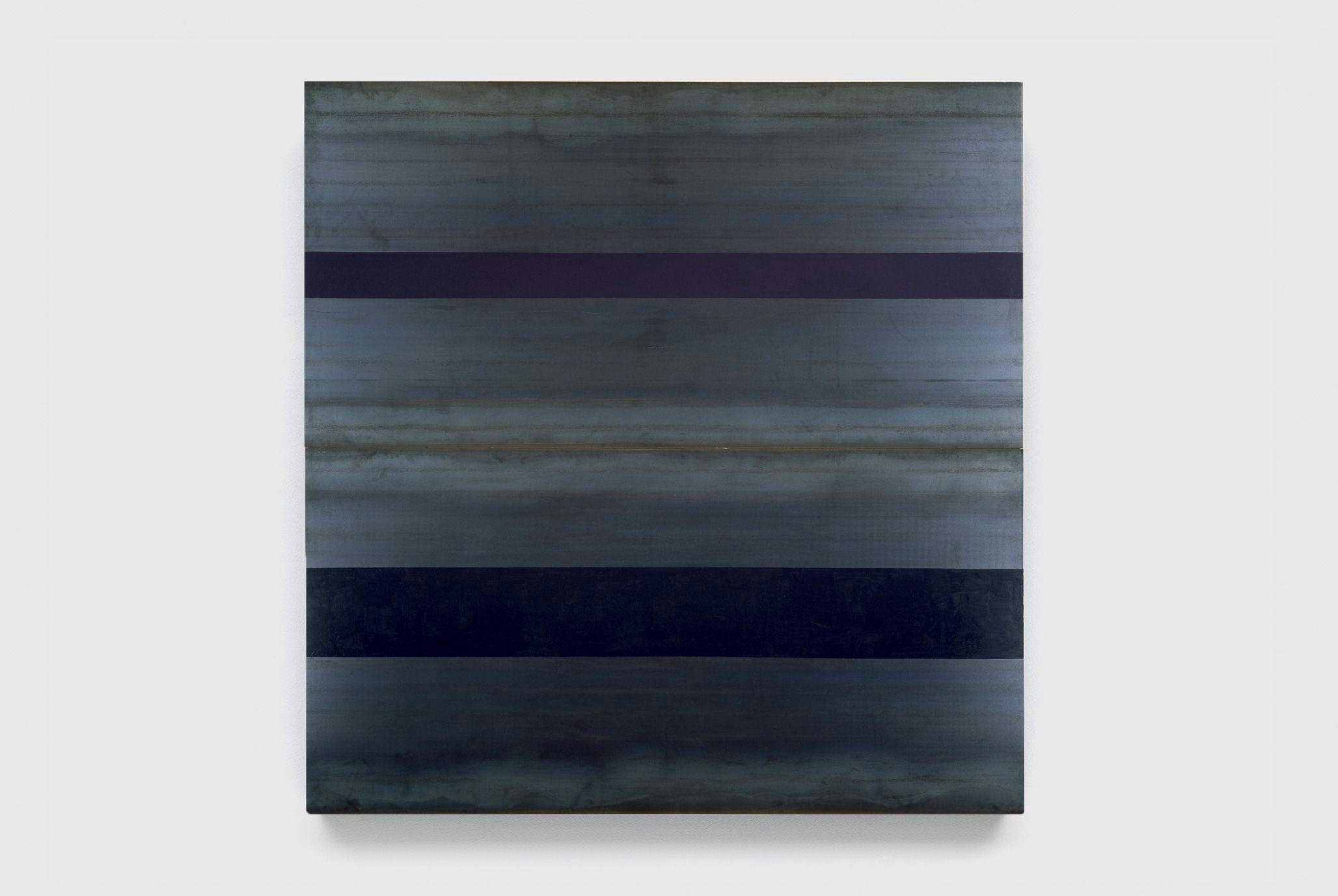 A steel painting by Merrill Wagner titled Silt, dated 1995