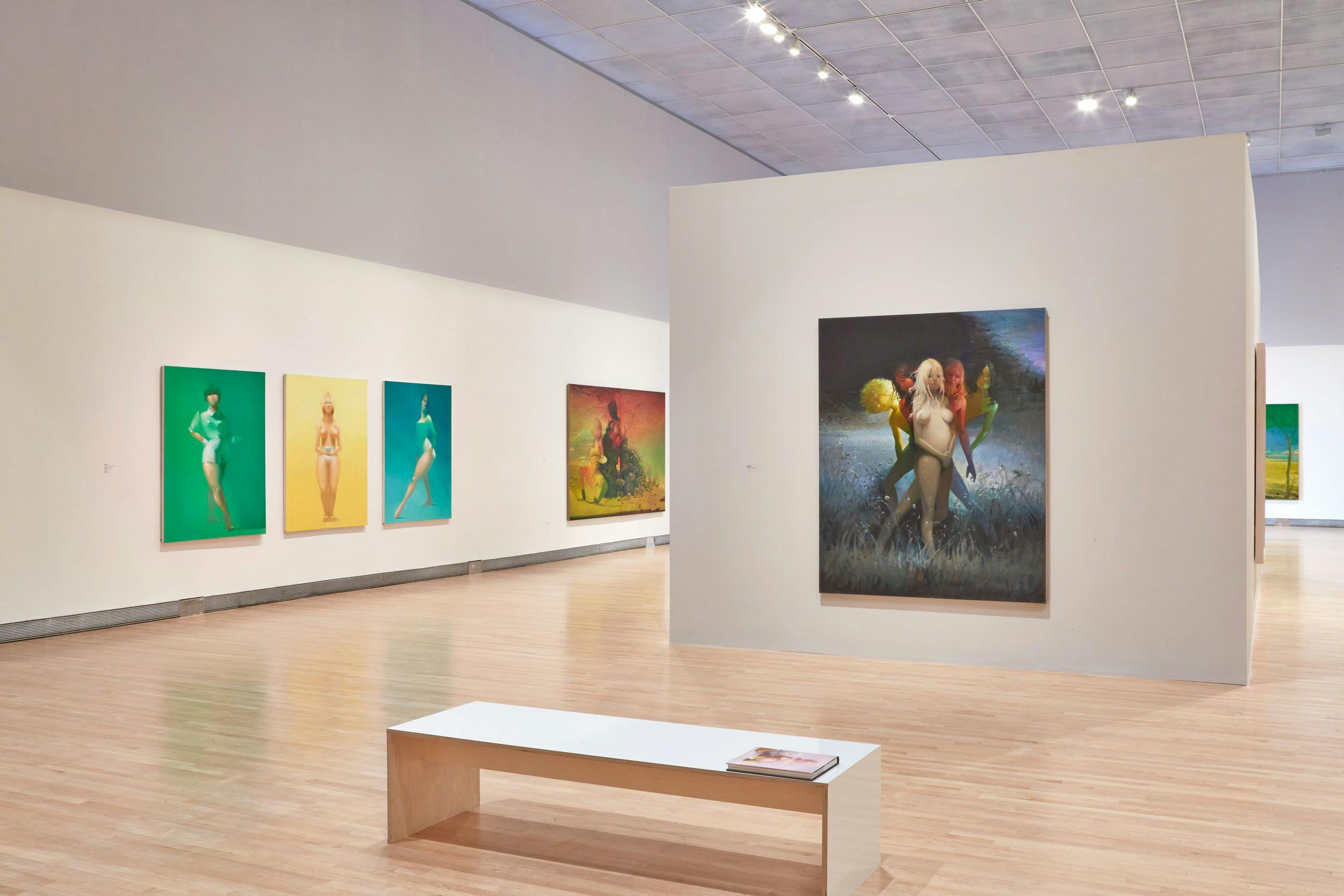 Installation view of the exhibition,¬†The Brood¬†at The Rose Art Museum, dated 2015.