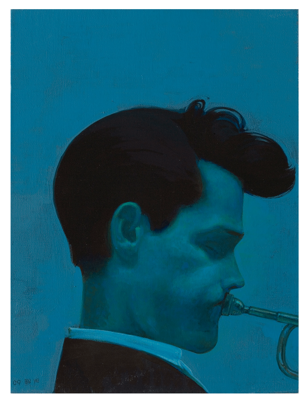 A painting by Liu Ye, titled Chet Baker, dated 2009. 