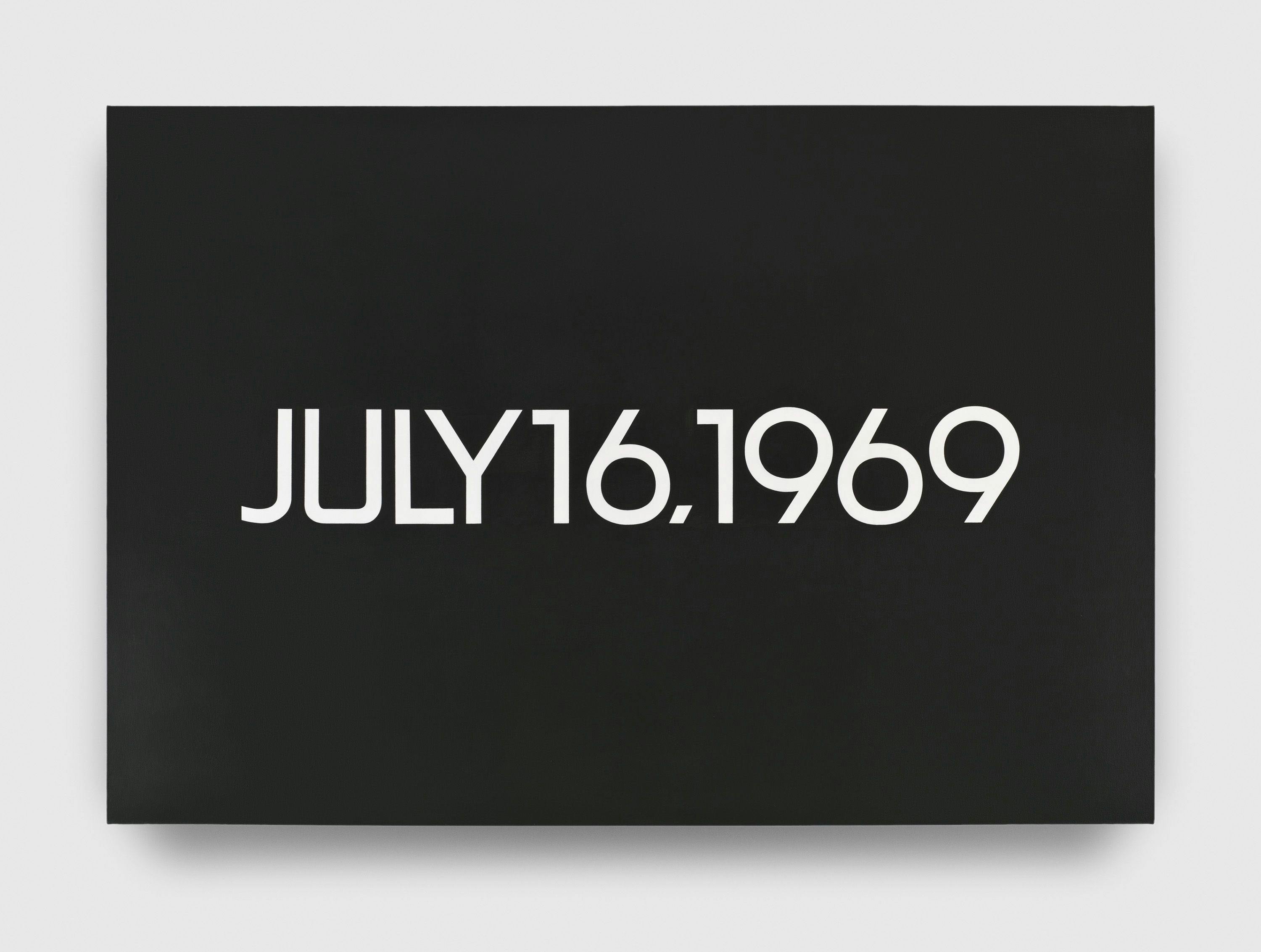 A painting by On Kawara, titled July 16, 1969, dated 1969.