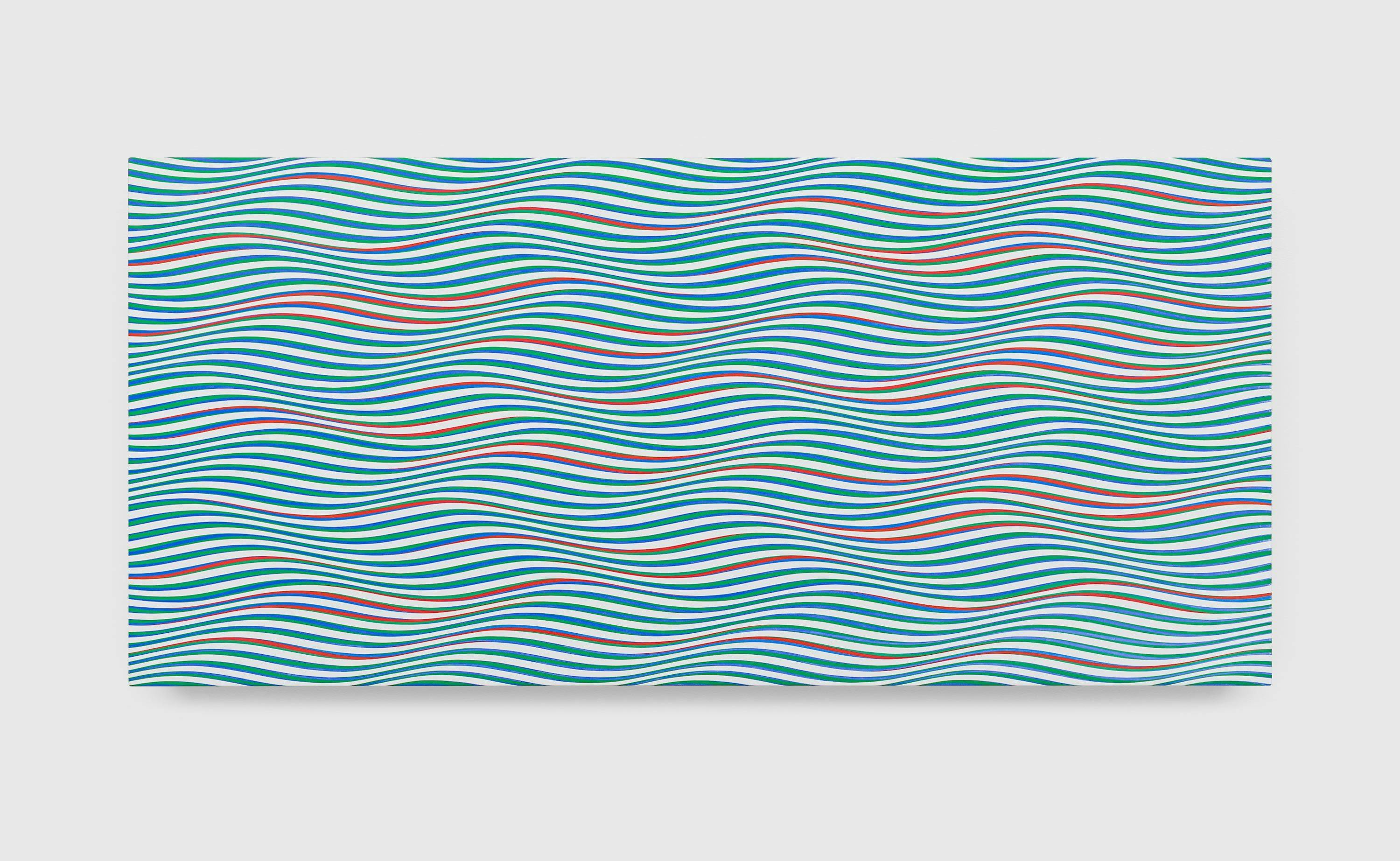 A painting by Bridget Riley, titled Streak III, dated 1980.
