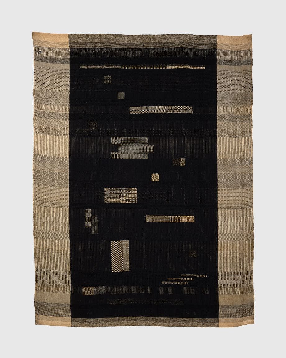 A textile by Anni Albers, titled Ancient Writing, dated 1936.
