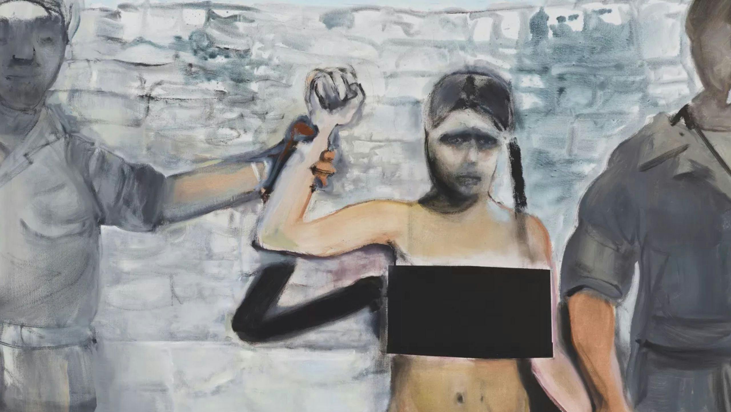 An artwork by Marlene Dumas, titled The Trophy, dated 2013. From the Collection of the Museum of Contemporary Art Chicago and The Edlis Neeson Foundation