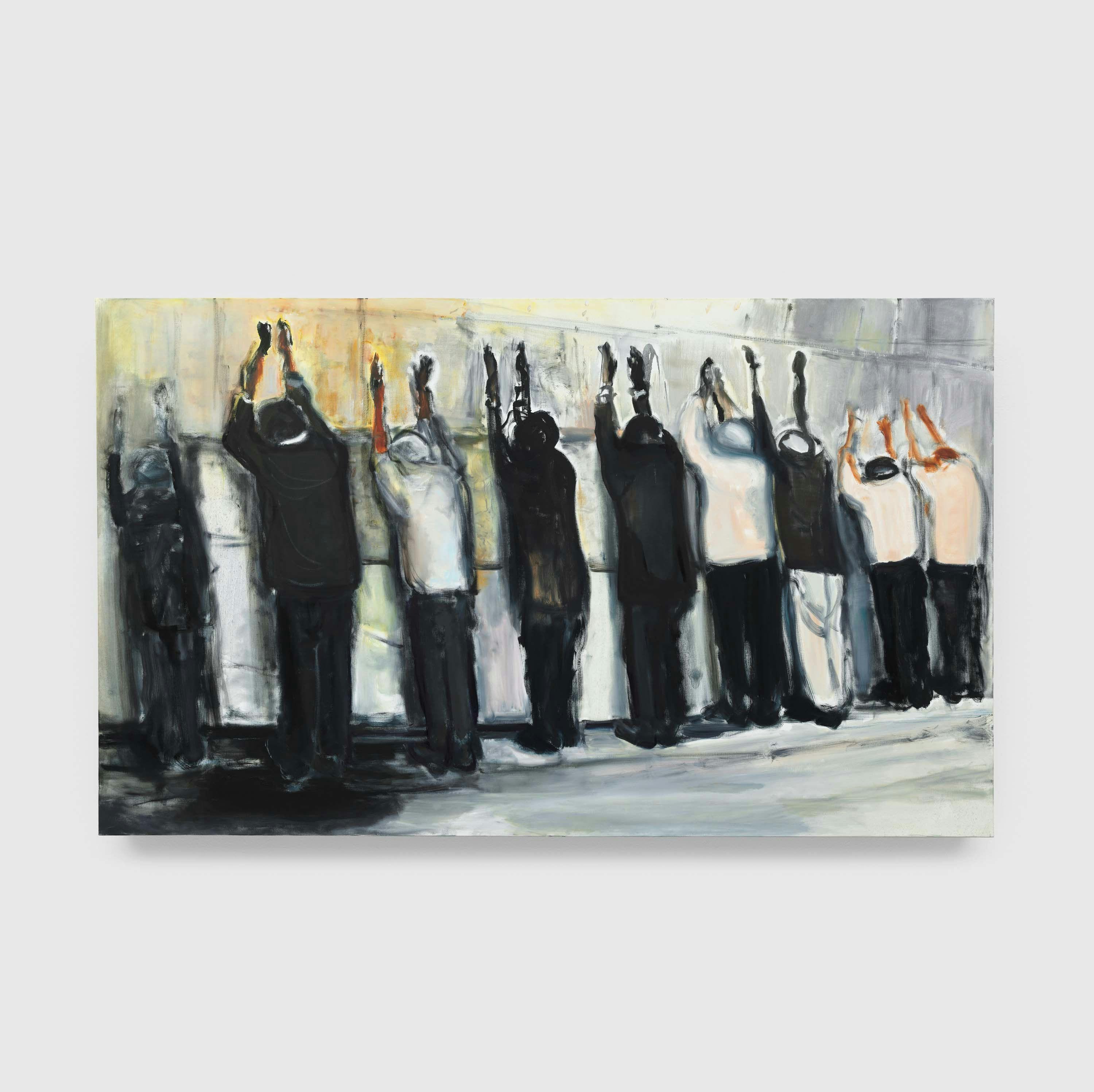 A painting by Marlene Dumas, titled Wall Weeping, dated 2009.