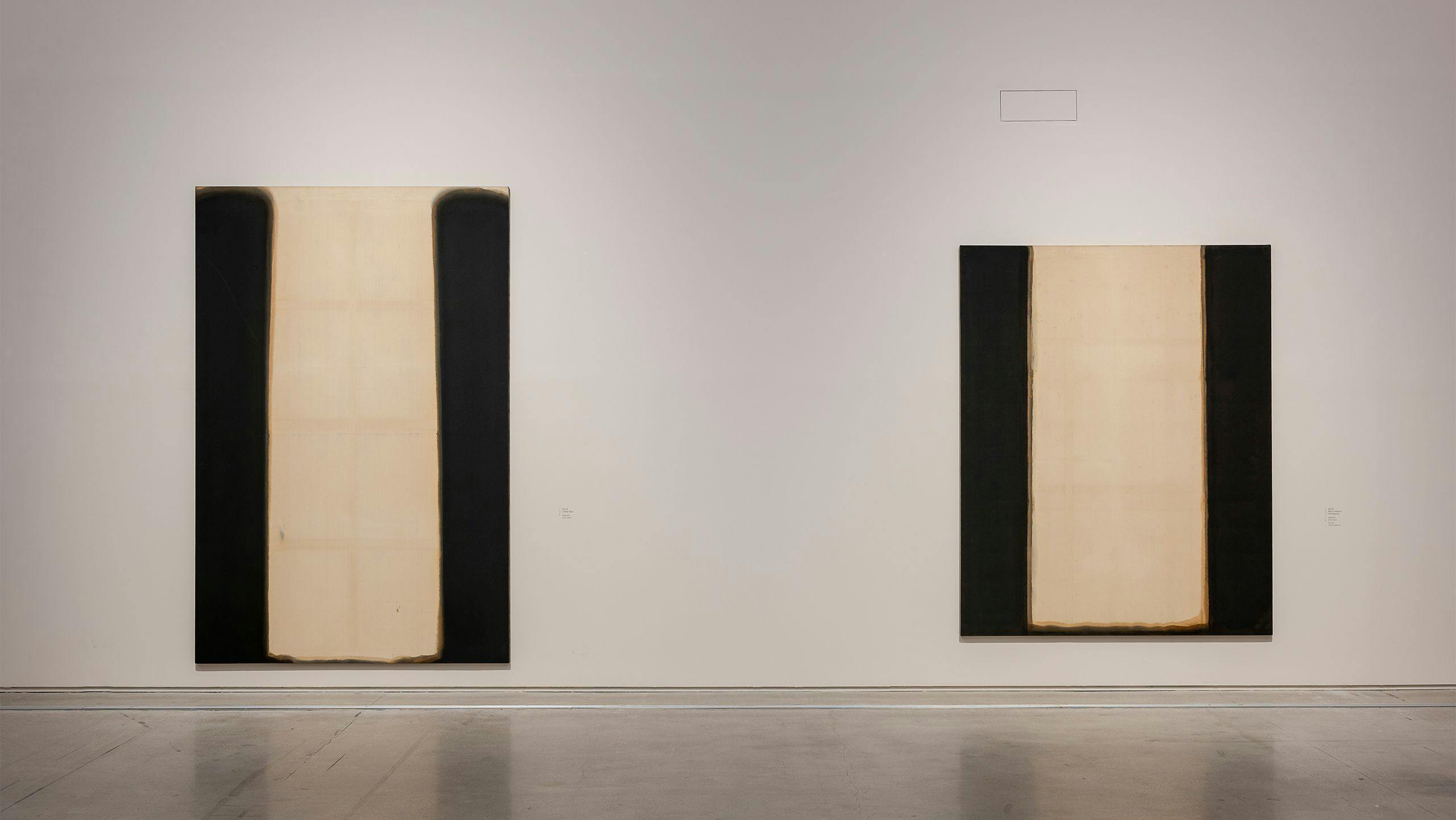 An Installation view of the exhibition, Yun Hyong-keun, at the National Museum of Modern and Contemporary Art in Korea, dated 2018 to 2019.