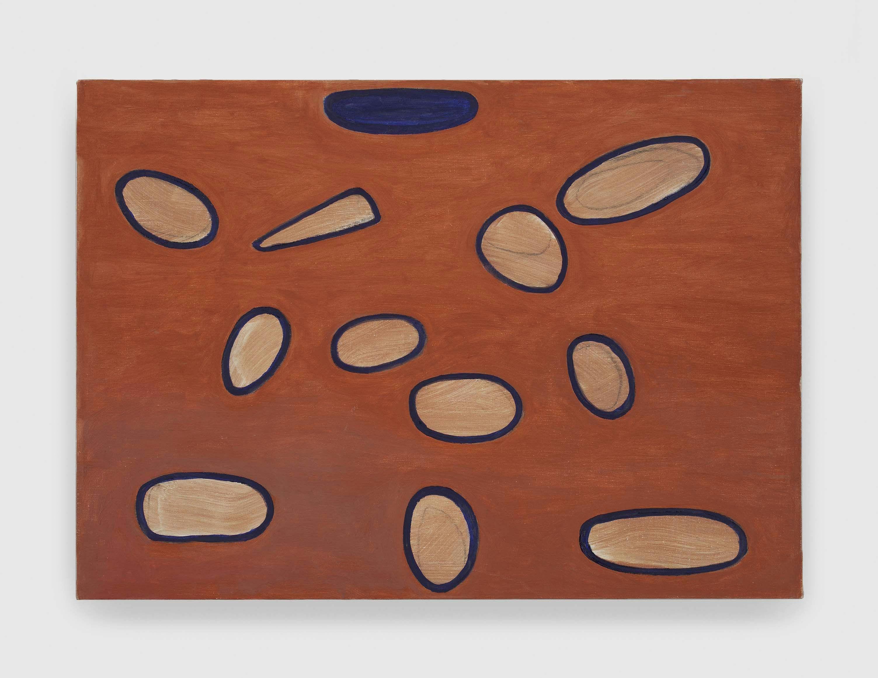 A painting by Raoul De Keyser, titled Across, dated in 2000 and 2009.