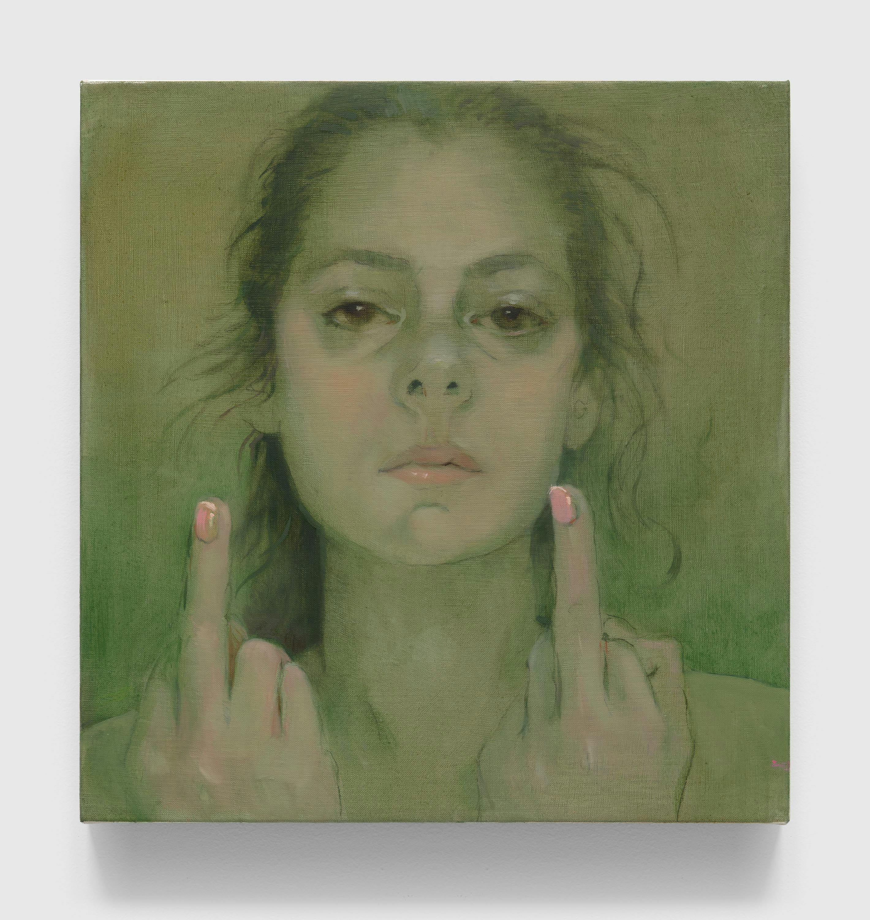 A painting by Lisa Yuskavage, titled The Fuck You Painting, dated 2020.