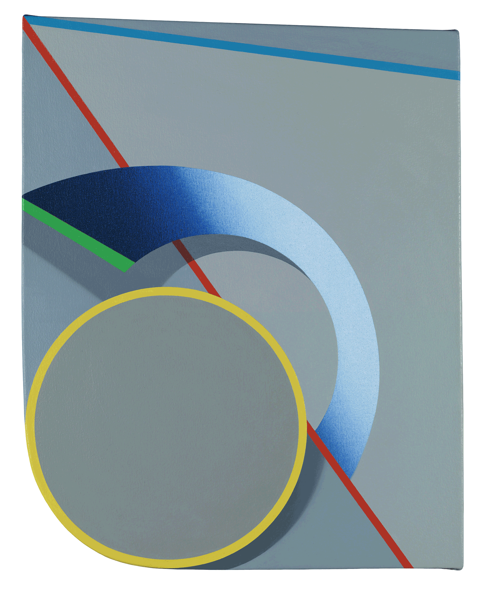 A painting by Tomma Abts, titled Oeje, dated 2016.