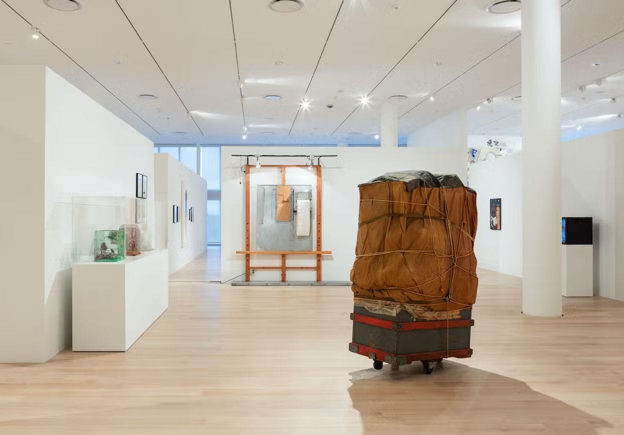 Installation view of the exhibition titled, The Everywhere Studio, at the Institute of Contemporary Art in Miami, dated 2017 to 2018.