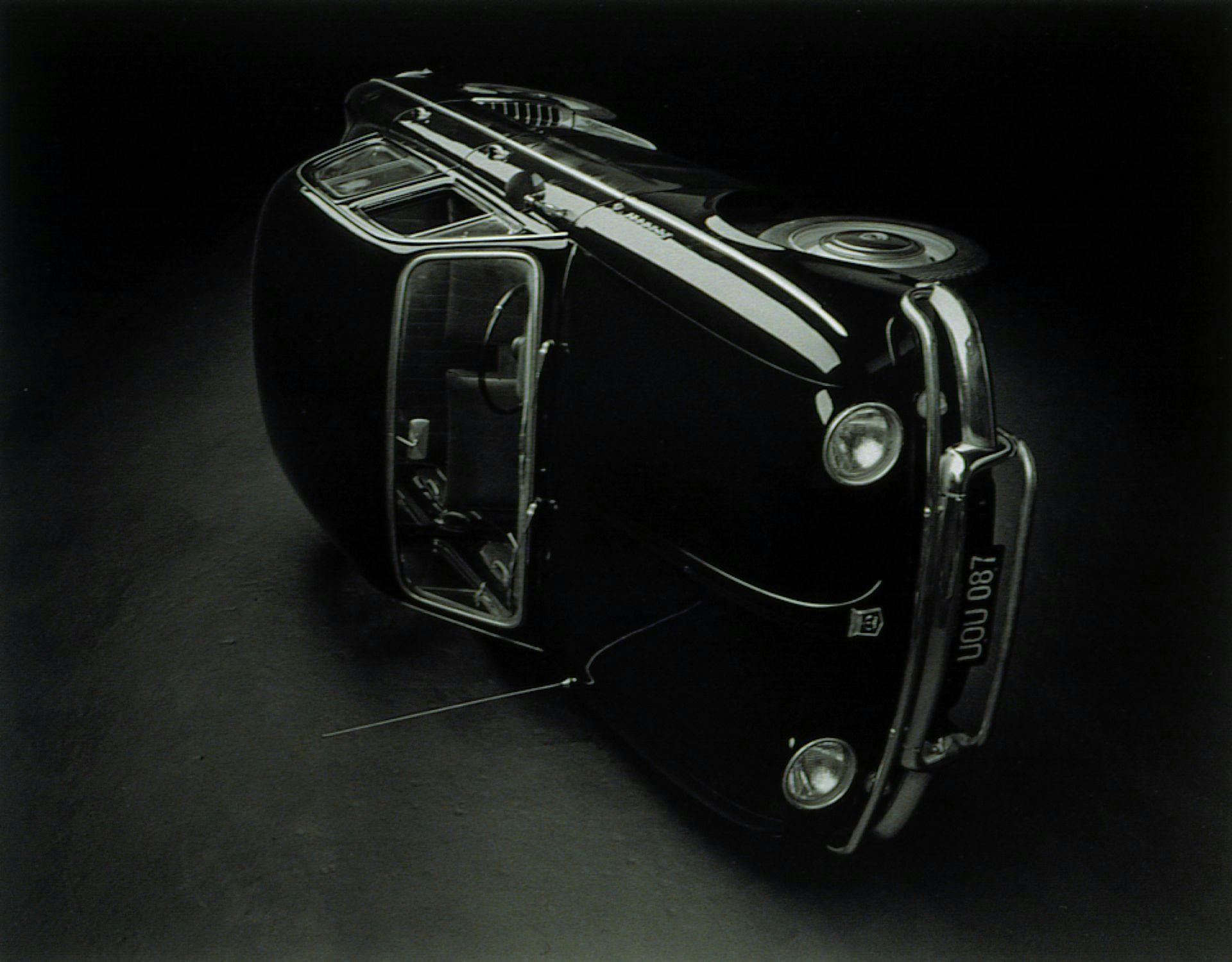 A photograph by Christopher Williams titled Model: 1964 Renault Dauphine-Four (Car#1), dated 2000.
