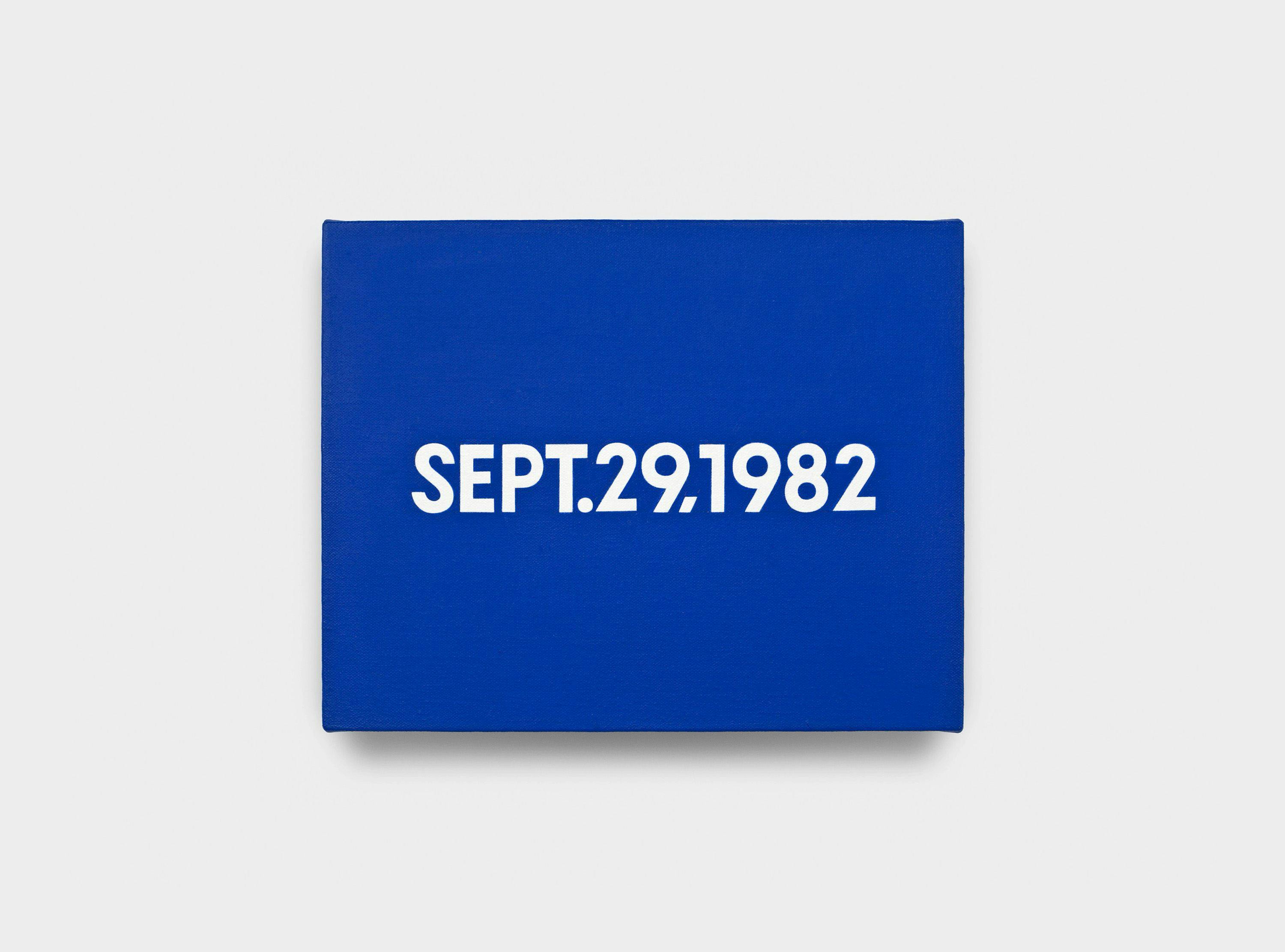 A painting by On Kawara, titled SEPT. 29, 1982, dated 1982.