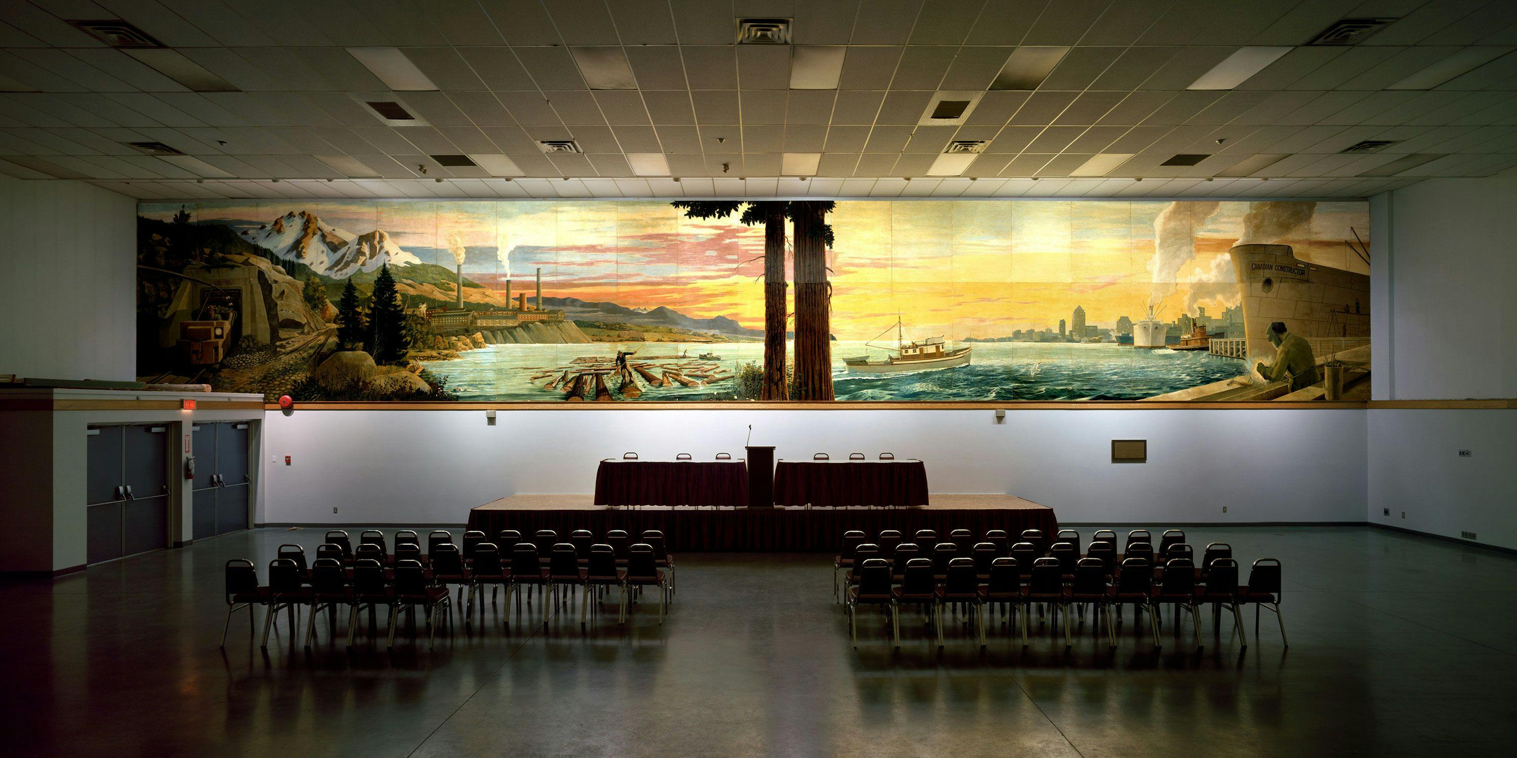 A photograph by Stan Douglas, titled Maritime Worker's Hall, Vancouver, dated 2006.