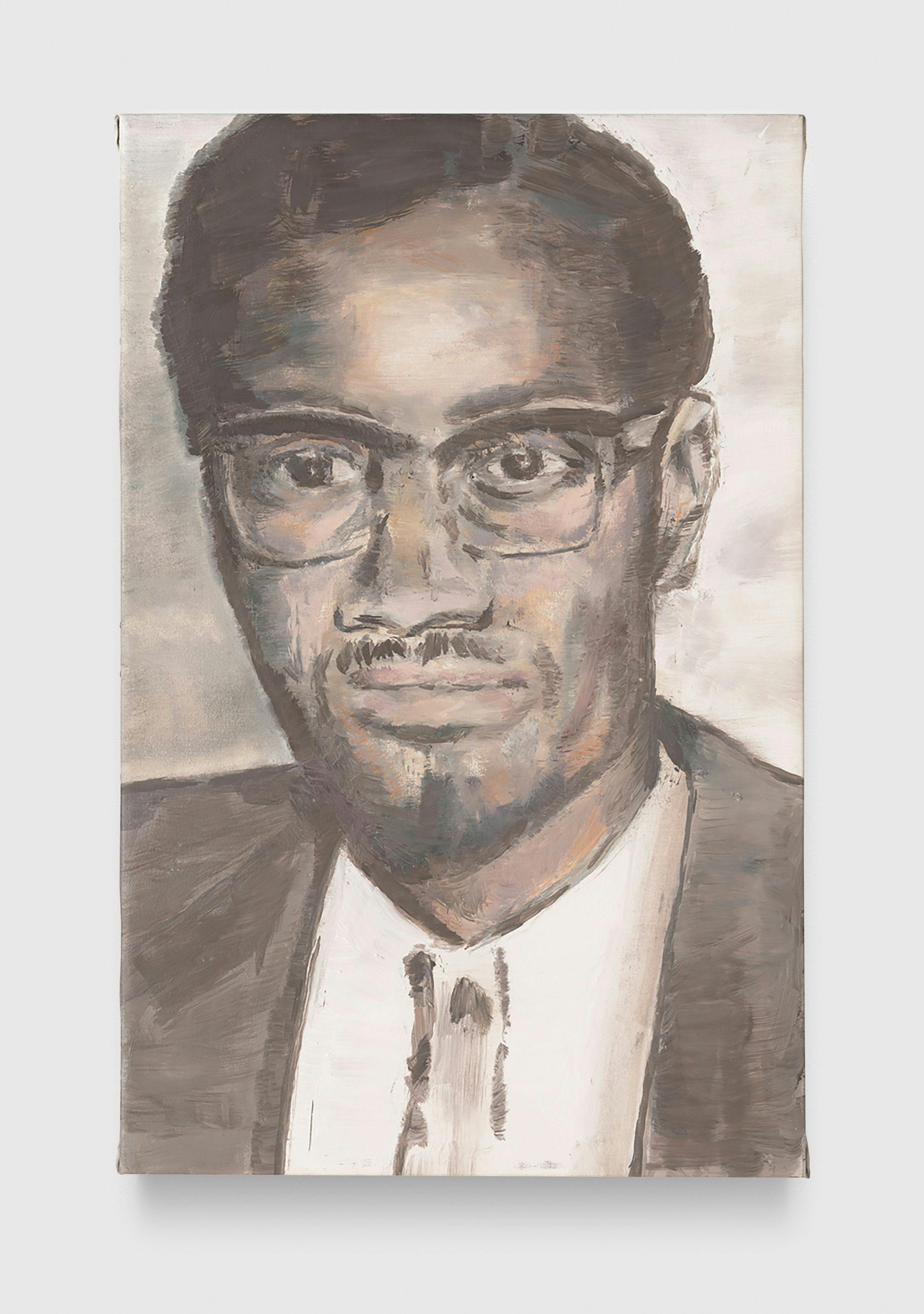 A painting by Luc Tuymans, titled Lumumba, dated 2000.