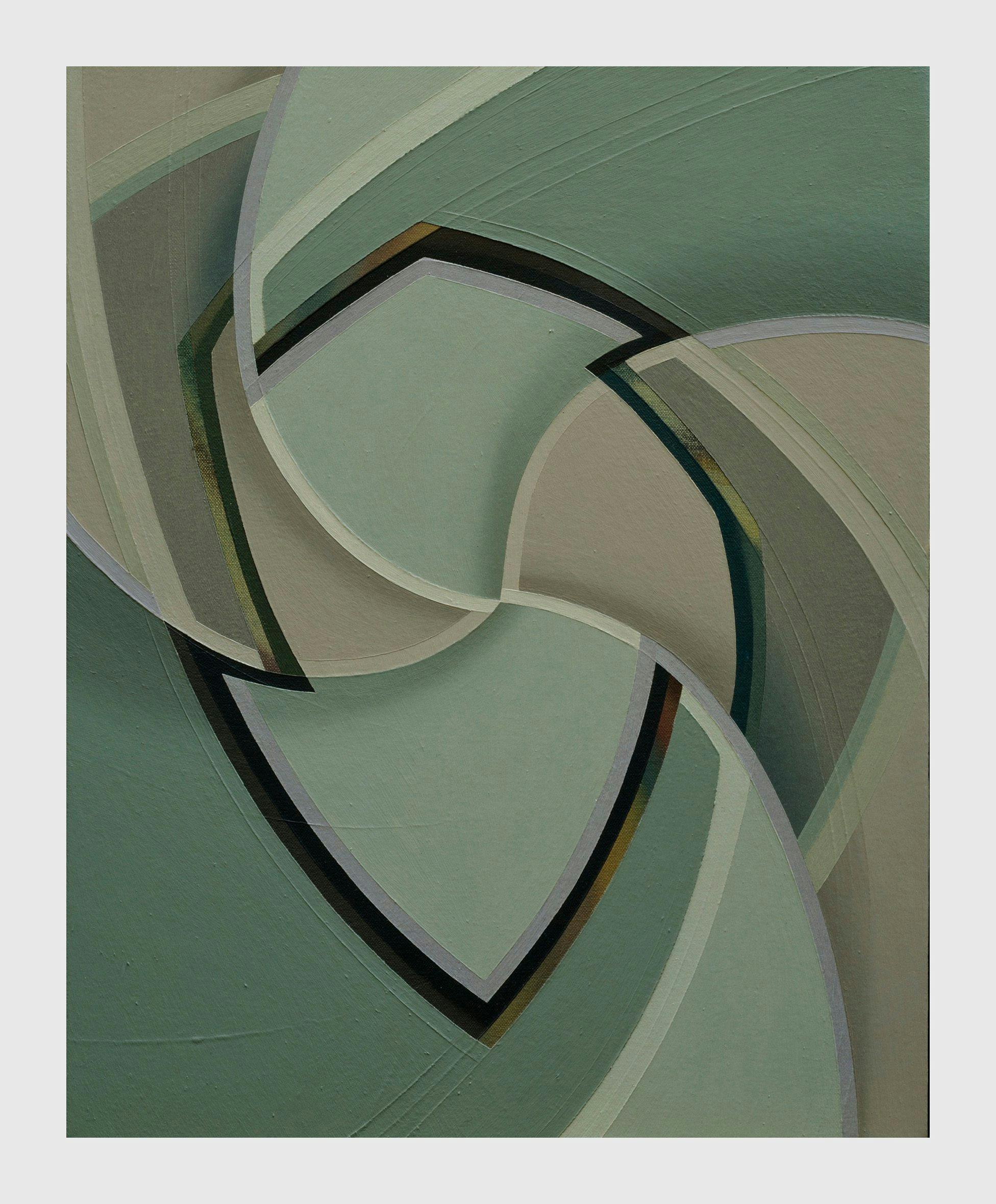 A painting by Tomma Abts, titled Ert, dated 2003.