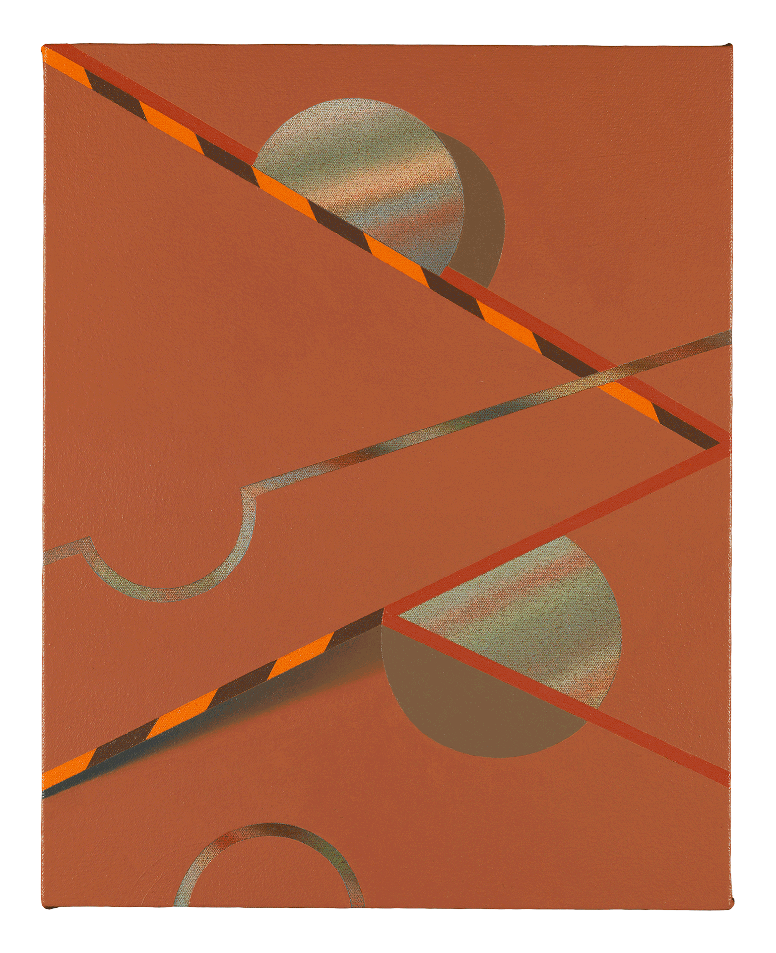 A painting by Tomma Abts, titled Hebo, dated 2013.