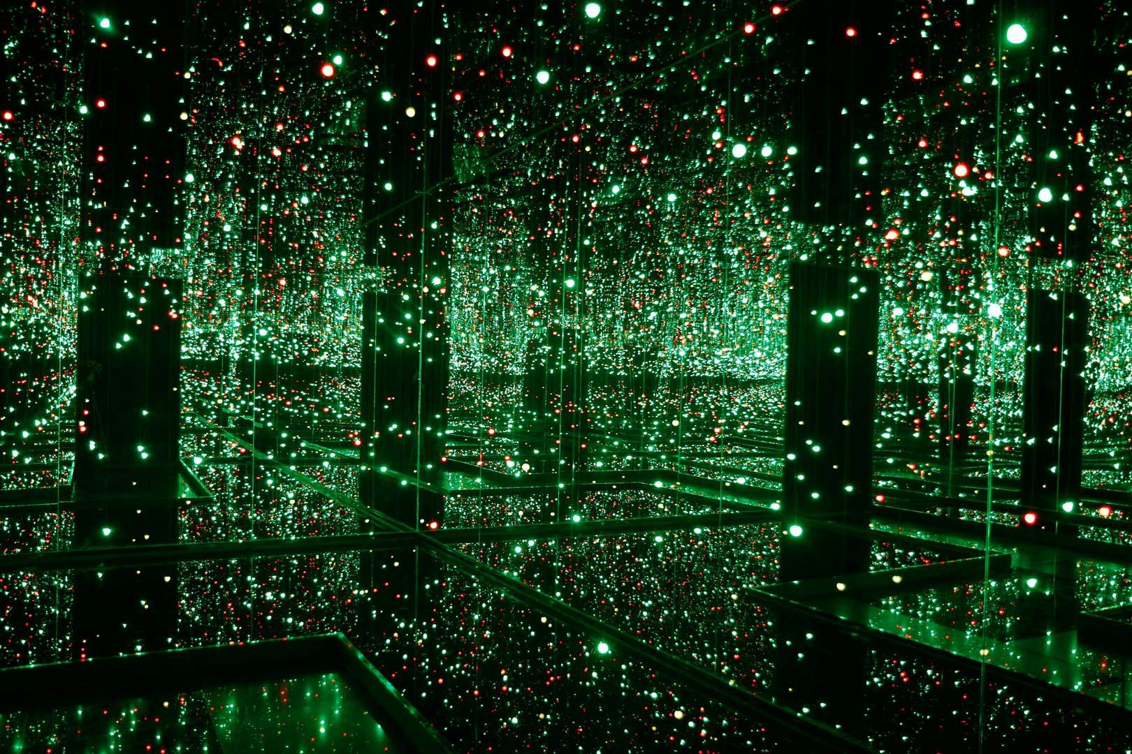 Installation view of¬†Yayoi Kusama's exhibition Infinite Obsession¬†at Museo de Arte Latinoamericano de Buenos Aires- Fundaci√≥n Costantini, dated 2013.